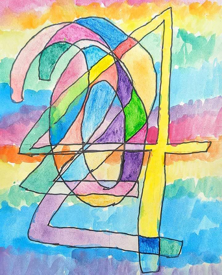 Student paintings for the 65th annual district art show