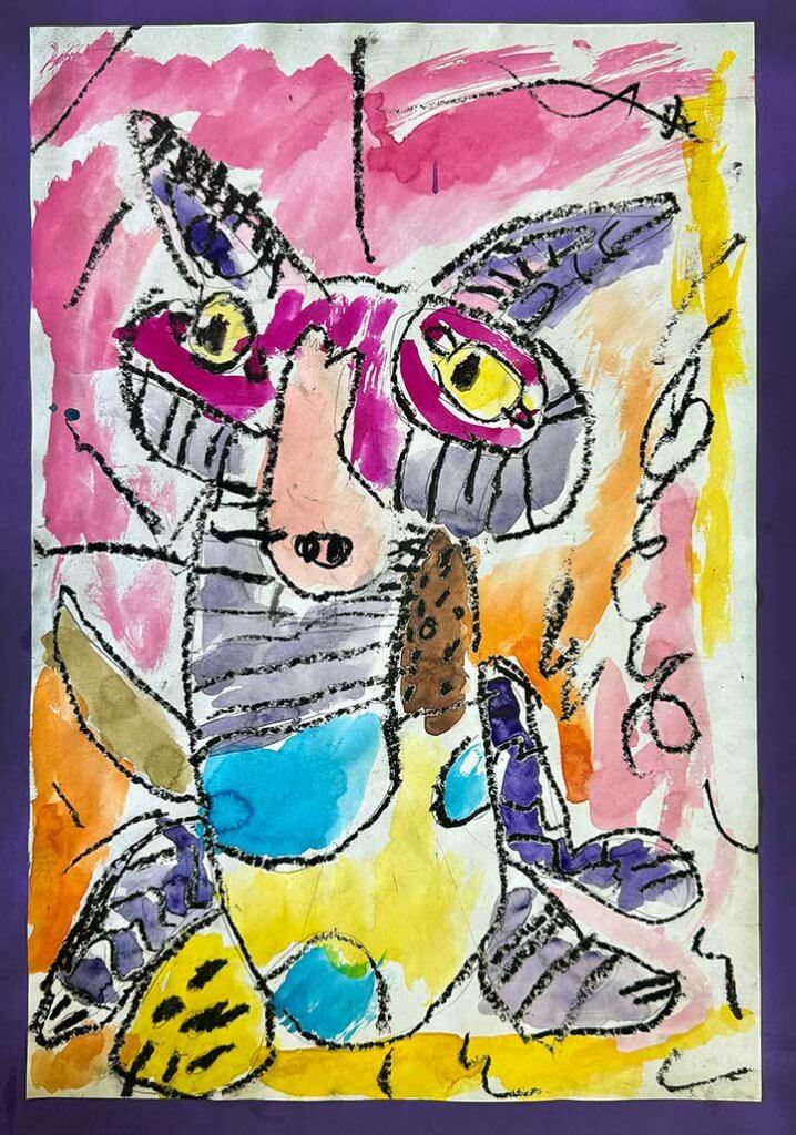 Student paintings for the 65th annual district art show