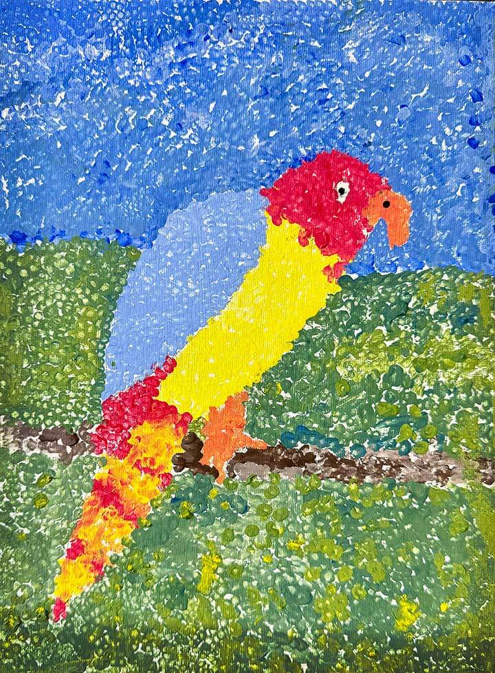 Student paintings for the 65th annual district art show