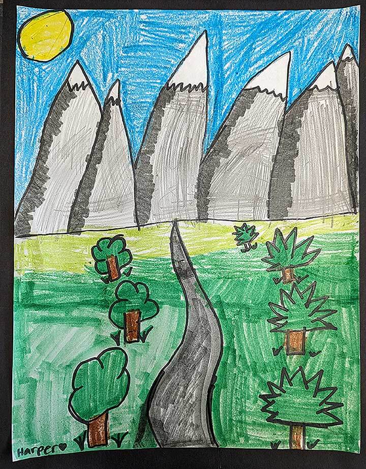 Student paintings for the 65th annual district art show