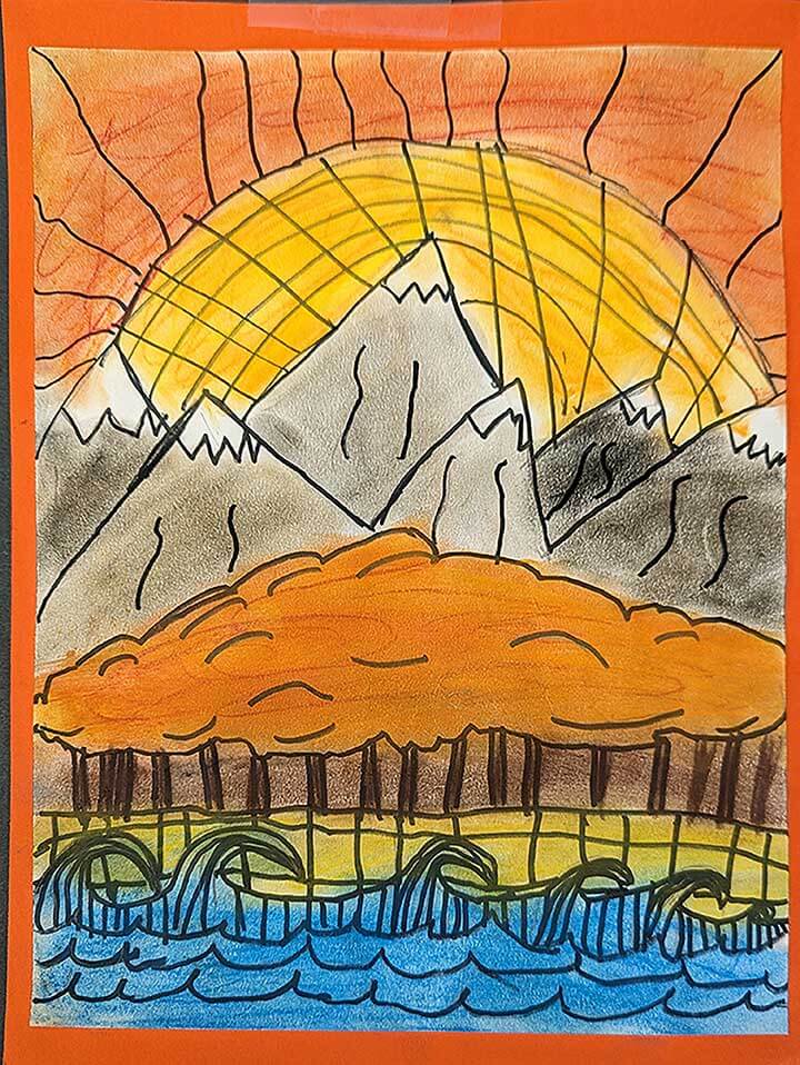 Student paintings for the 65th annual district art show