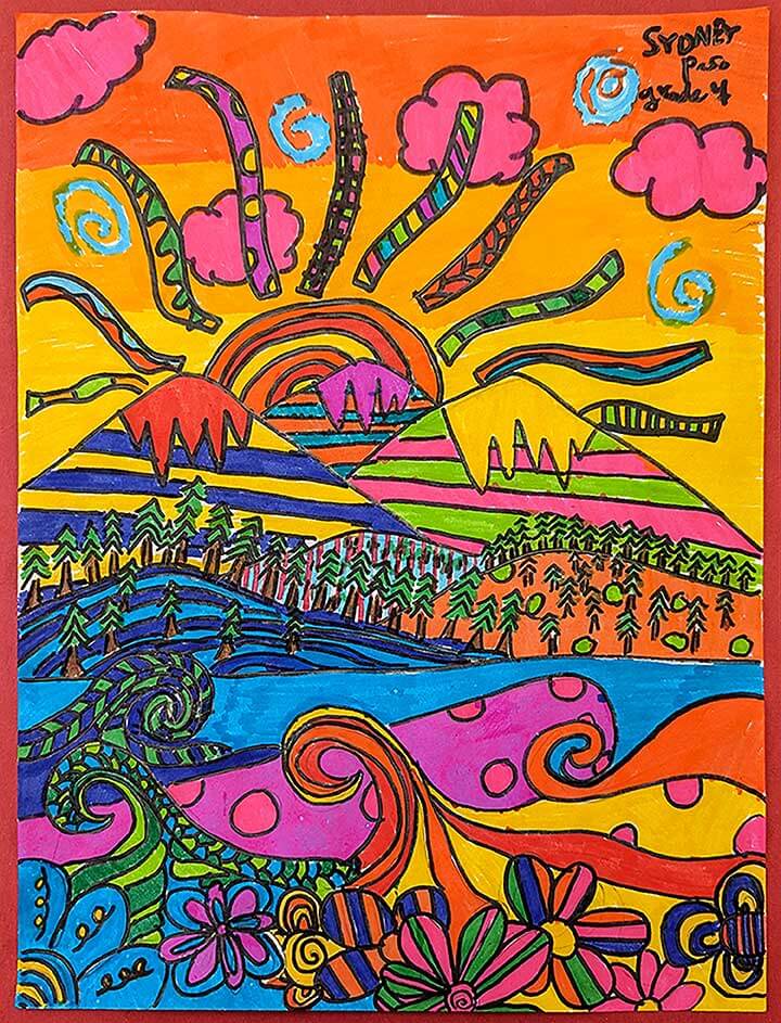Student paintings for the 65th annual district art show