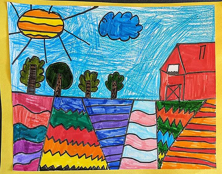 Student paintings for the 65th annual district art show