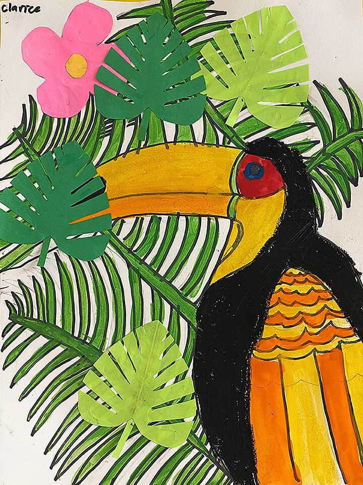 Student paintings for the 65th annual district art show
