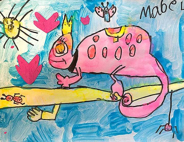 Student paintings for the 65th annual district art show