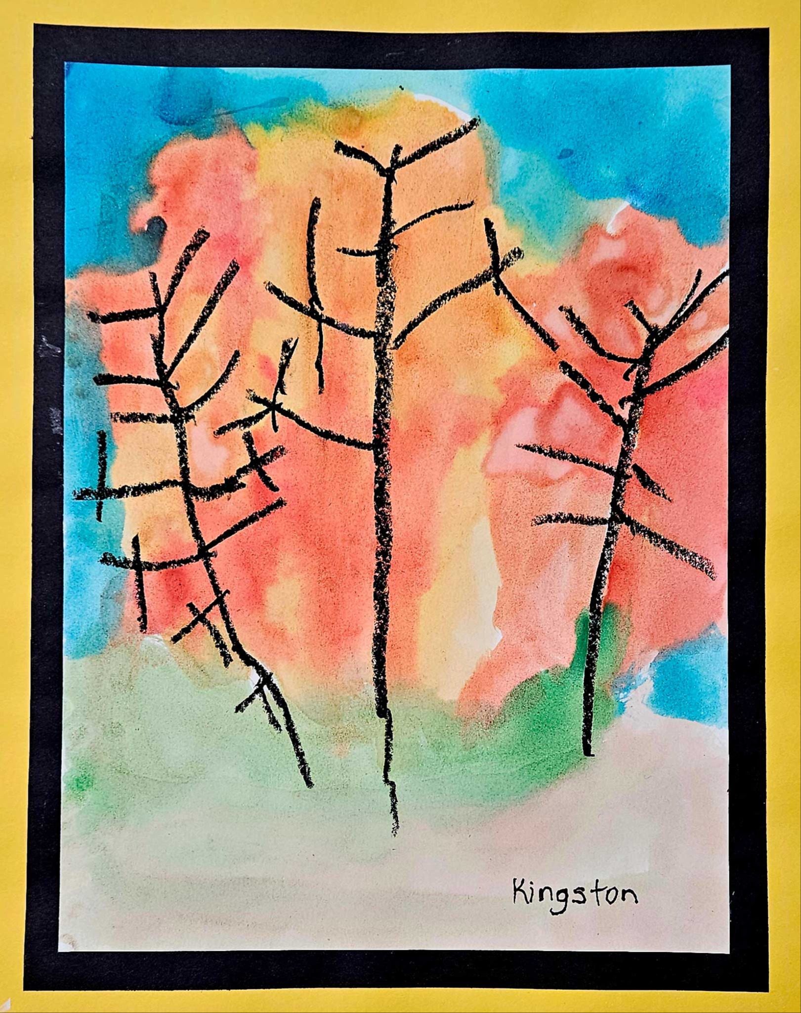 Fall trees by Kingston