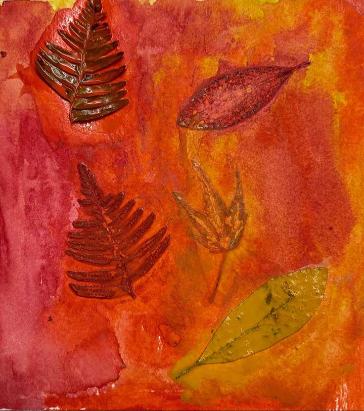 Leaves Warm Water Color, Adalyn Homola, 5th, CMS
