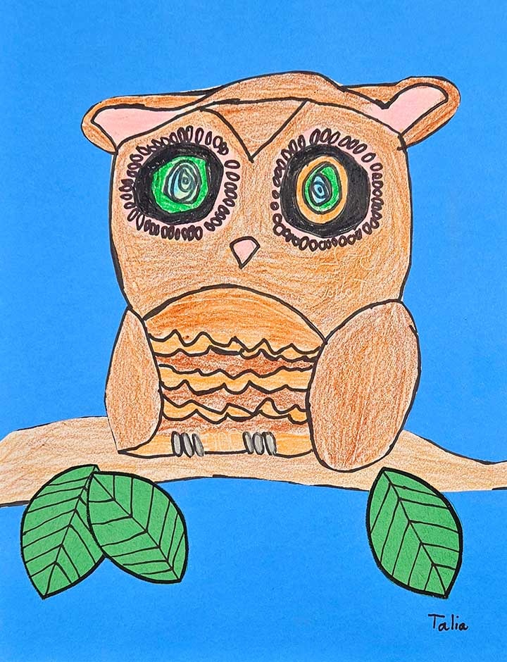 My Sweet Little Owl, Talia Korpela, 2nd grade