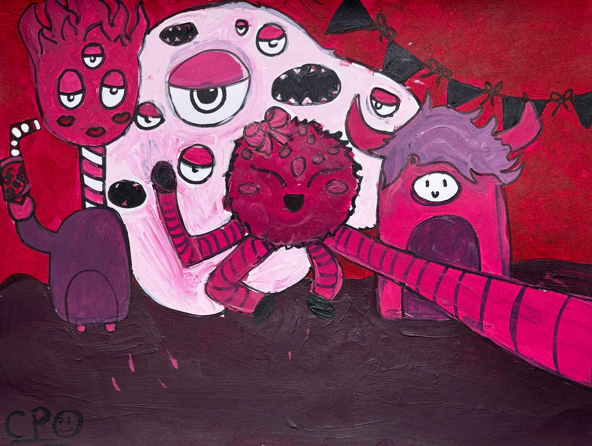 Pink Preppy Monsters, Cecilia Pedersen, 6th grade