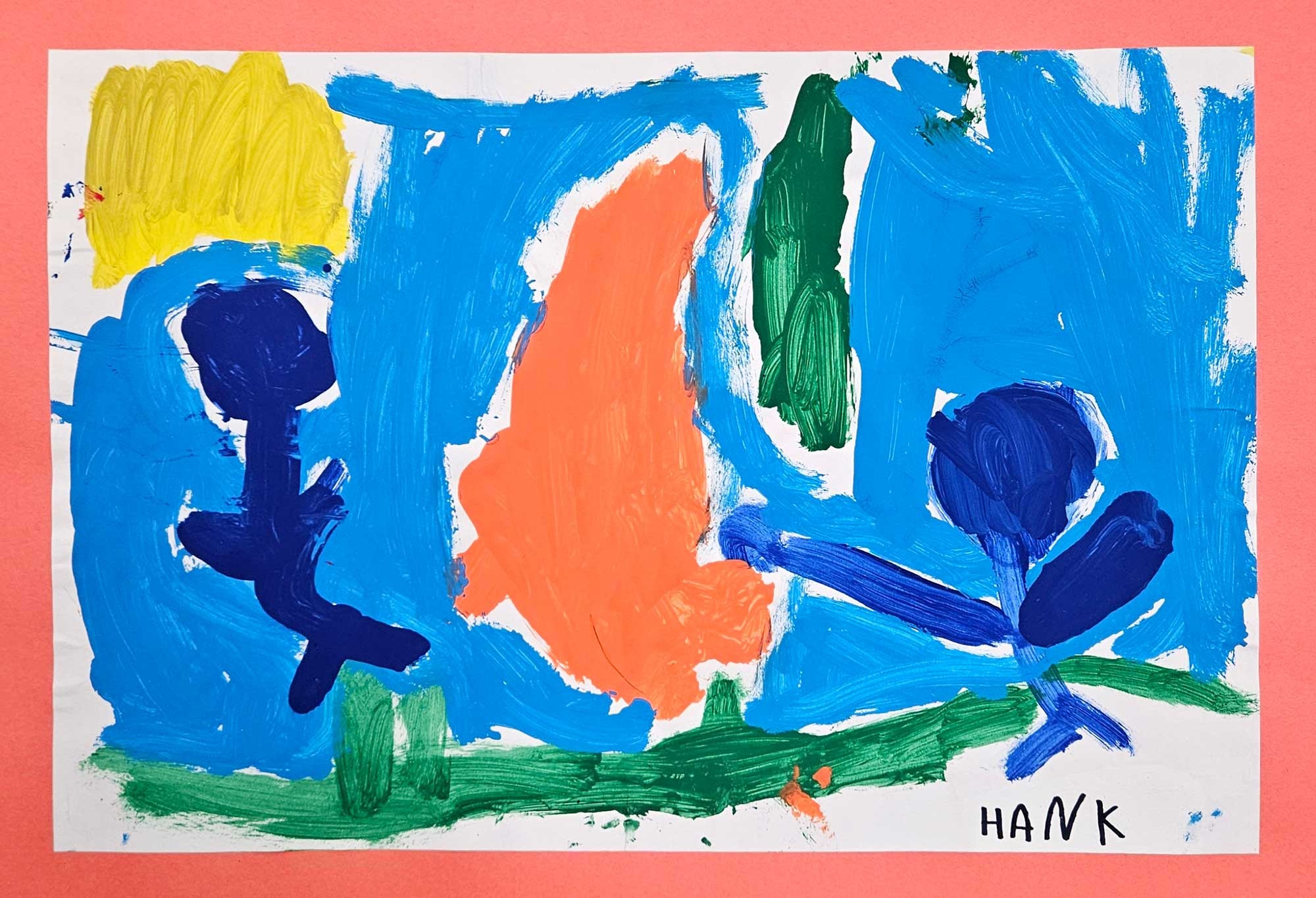 The Seahawks Playing Football; Tempera Painting by Hank Reder; TK