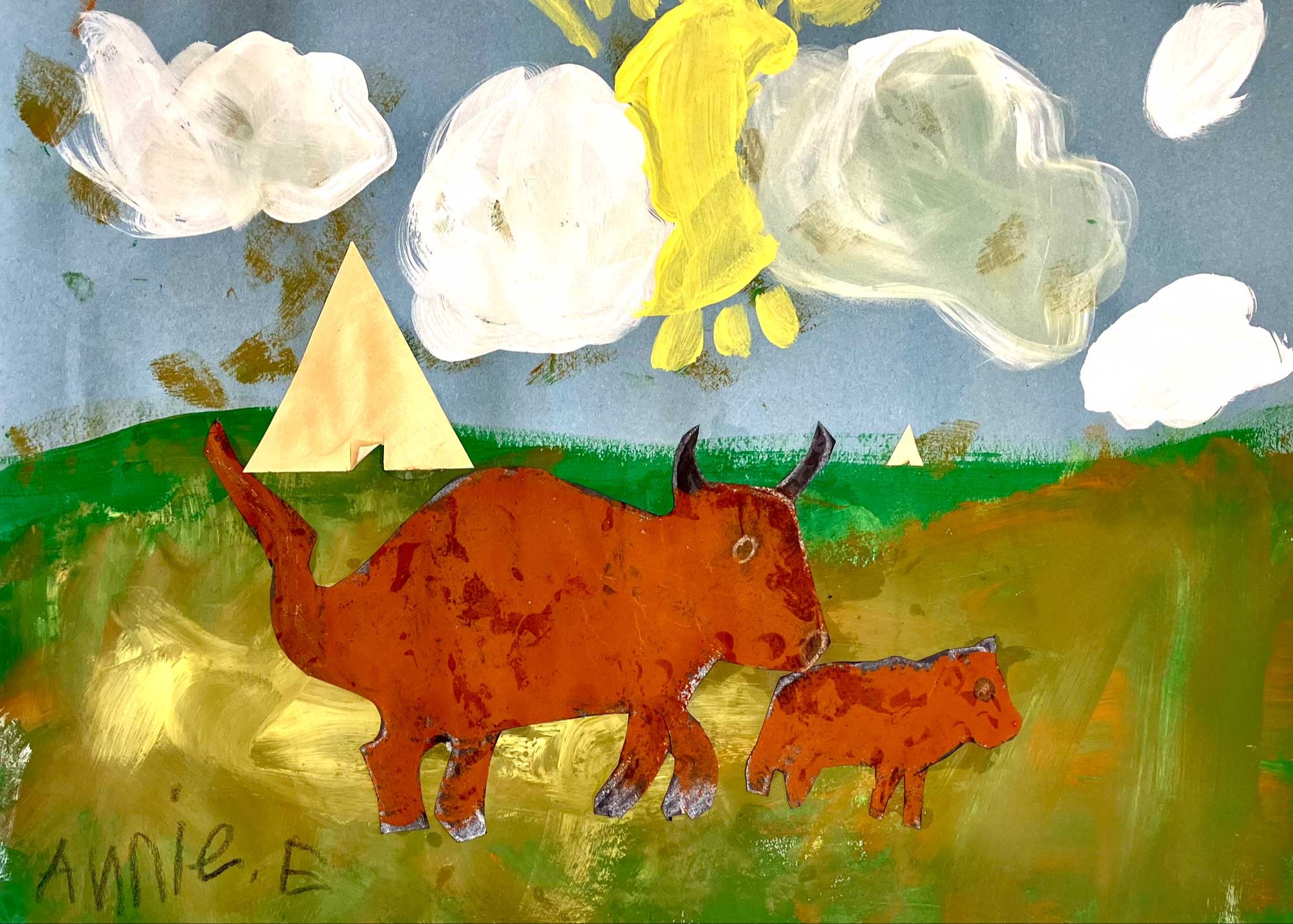 Bison on the Plains, Annie Erickson, 2nd grade, YP