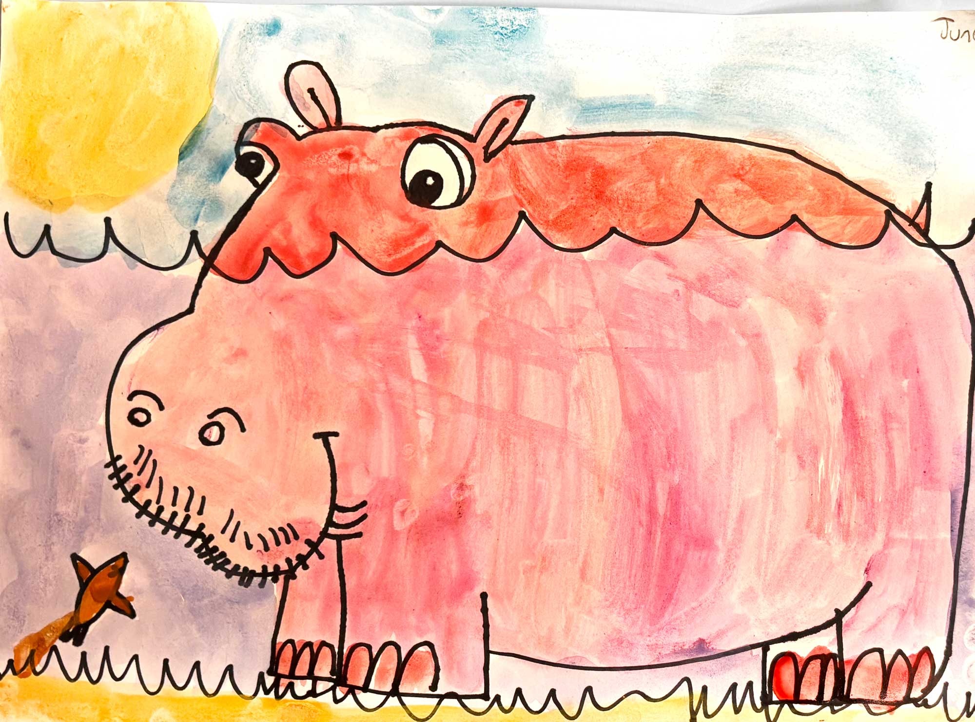 Happy Hippo, June Kopman, 1st grade, YPS