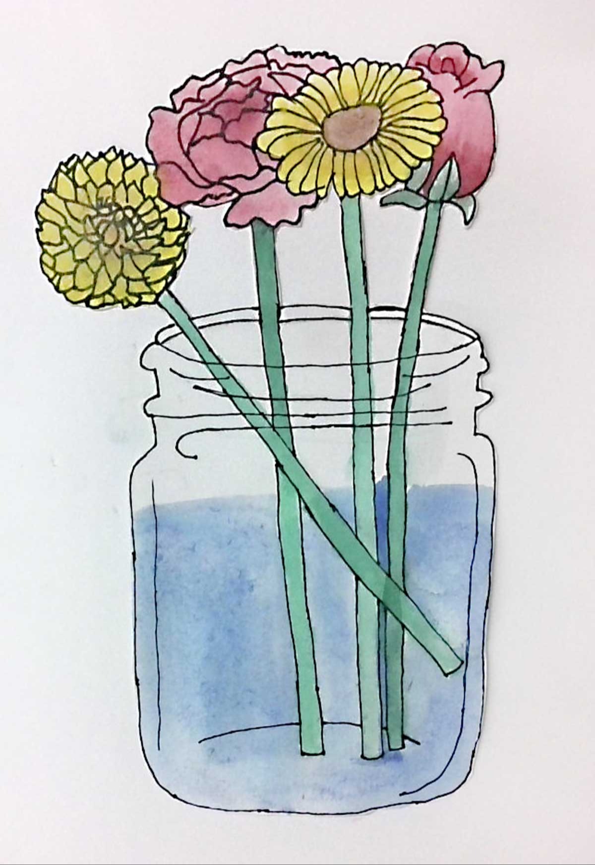 Flowers in Jar, Ryan Gunderson, 7th grade, DBM