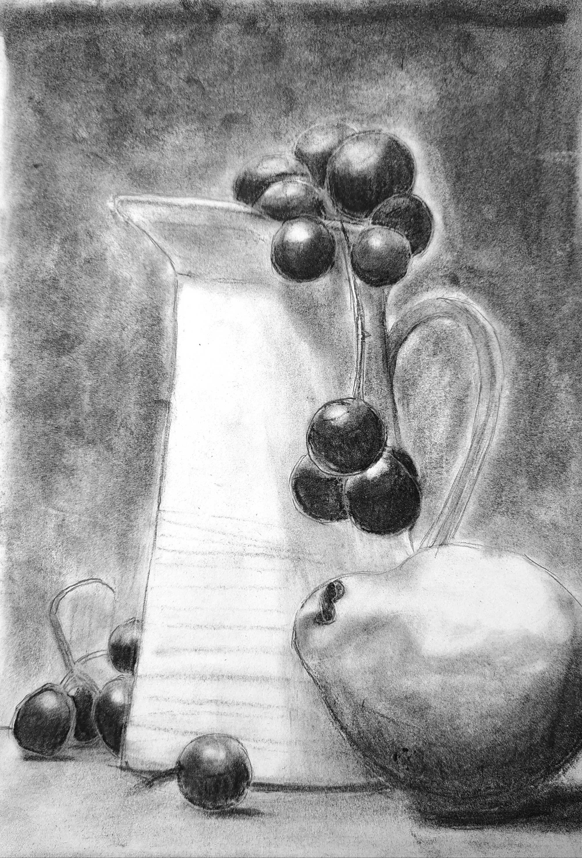 Still Life in Charcoal, Genevieve Caseday, 8th grade, DBM
