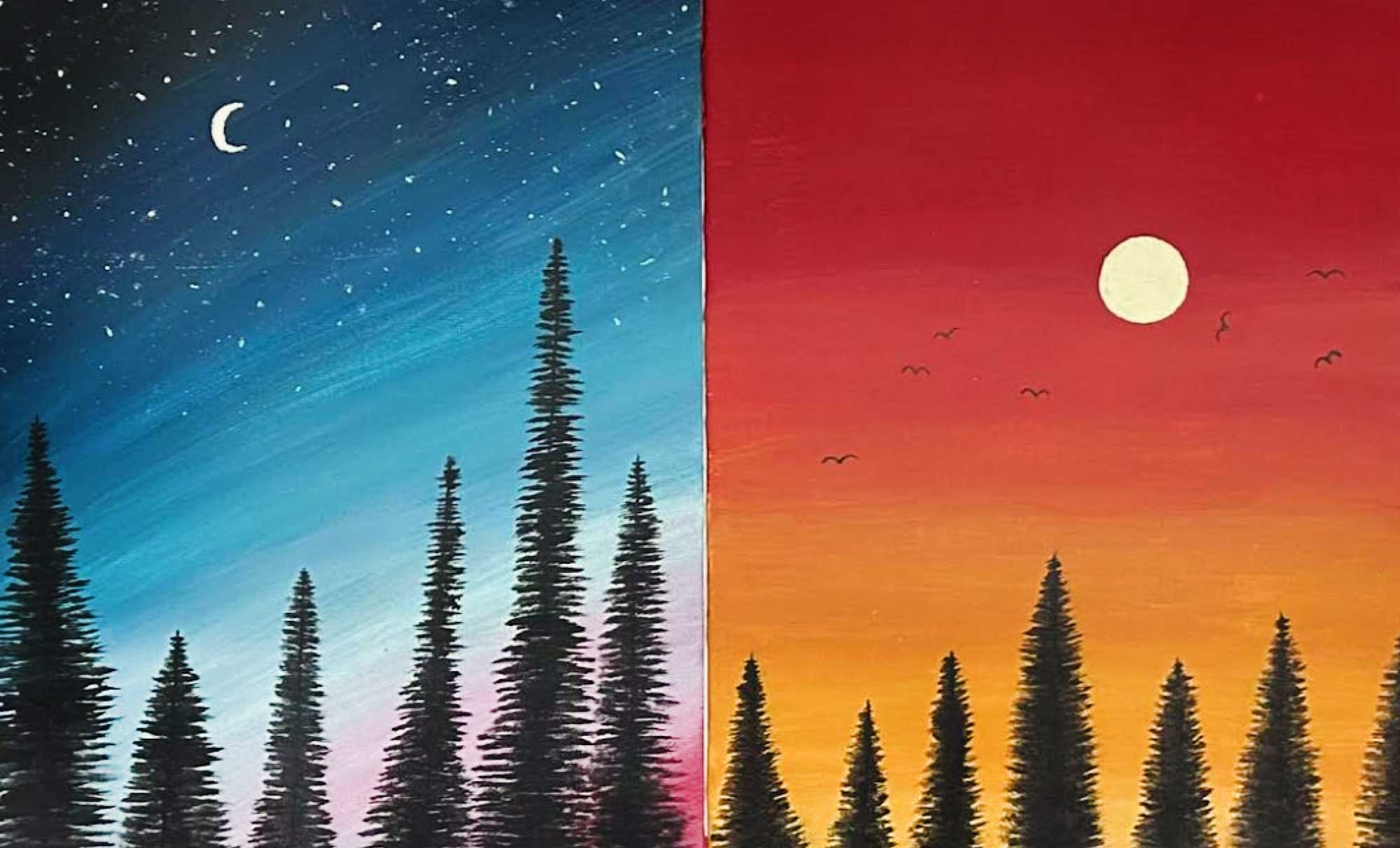 Alpine Aurora Borealis and Golden Hour, Estrella Gonzalez, 12th grade, SVHS