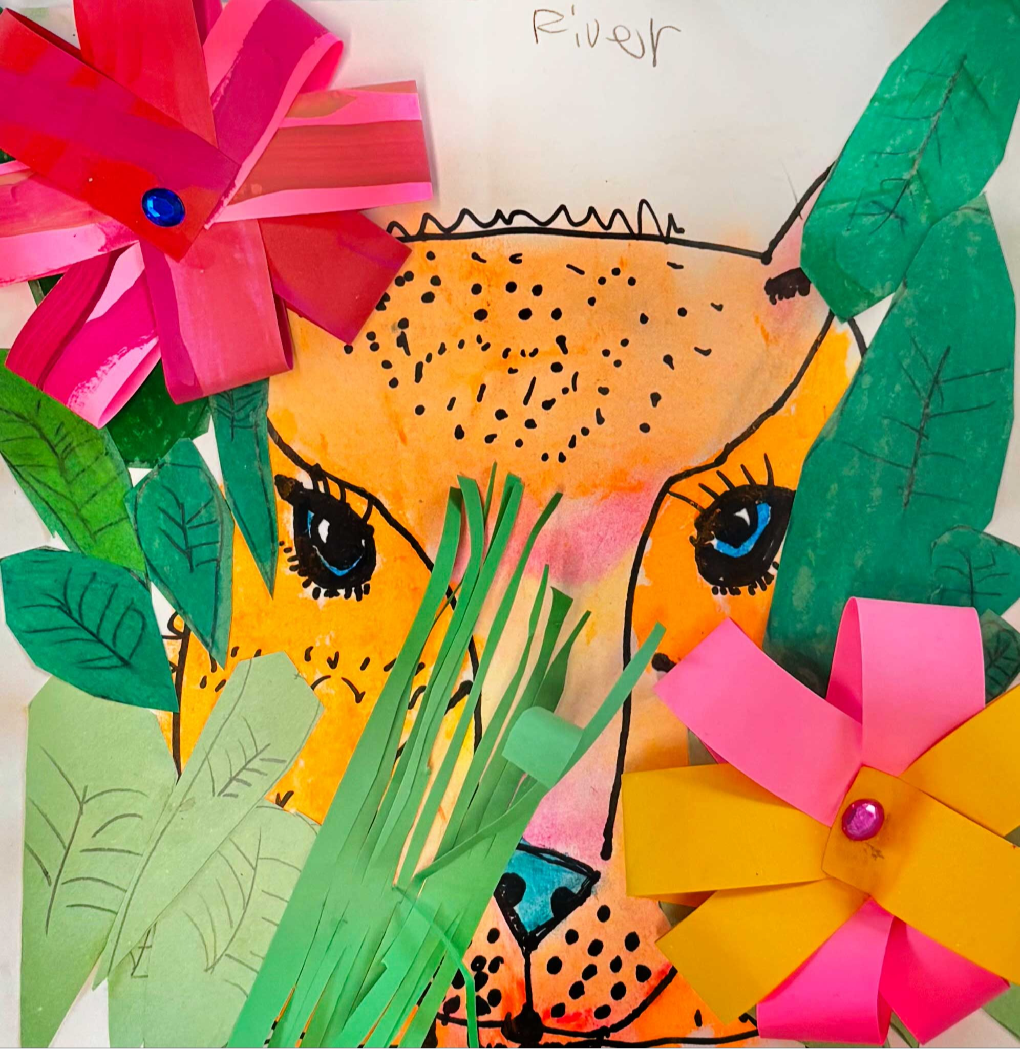 Henri Rousseau Jungle Tiger, River Olstad, 3rd grade, YPS