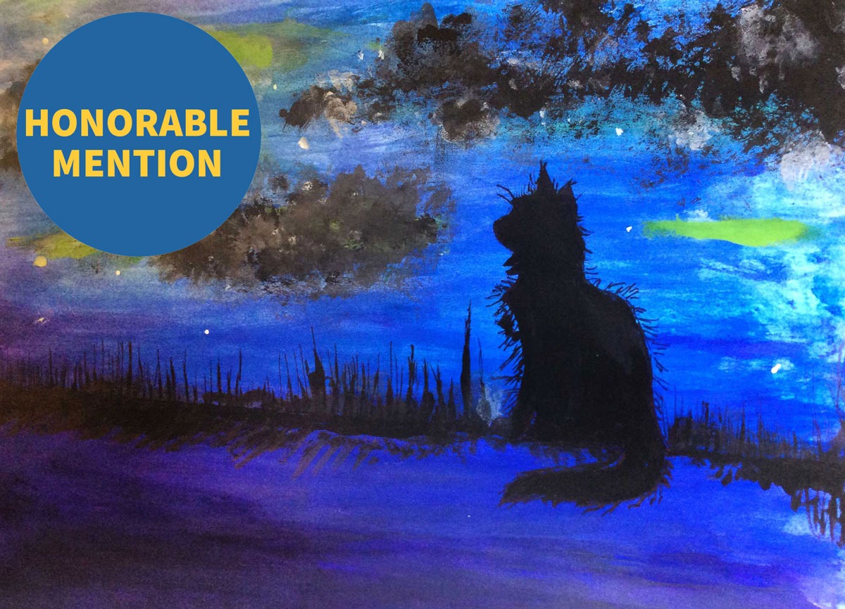 Night Cat, Sofhia Cromwell, 6th grade