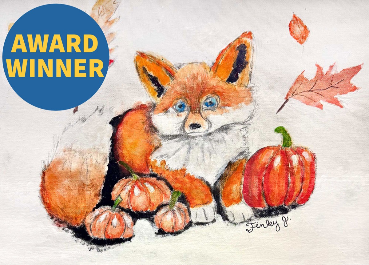 Fall Fox, Finley Johnston, 4th grade, RHL