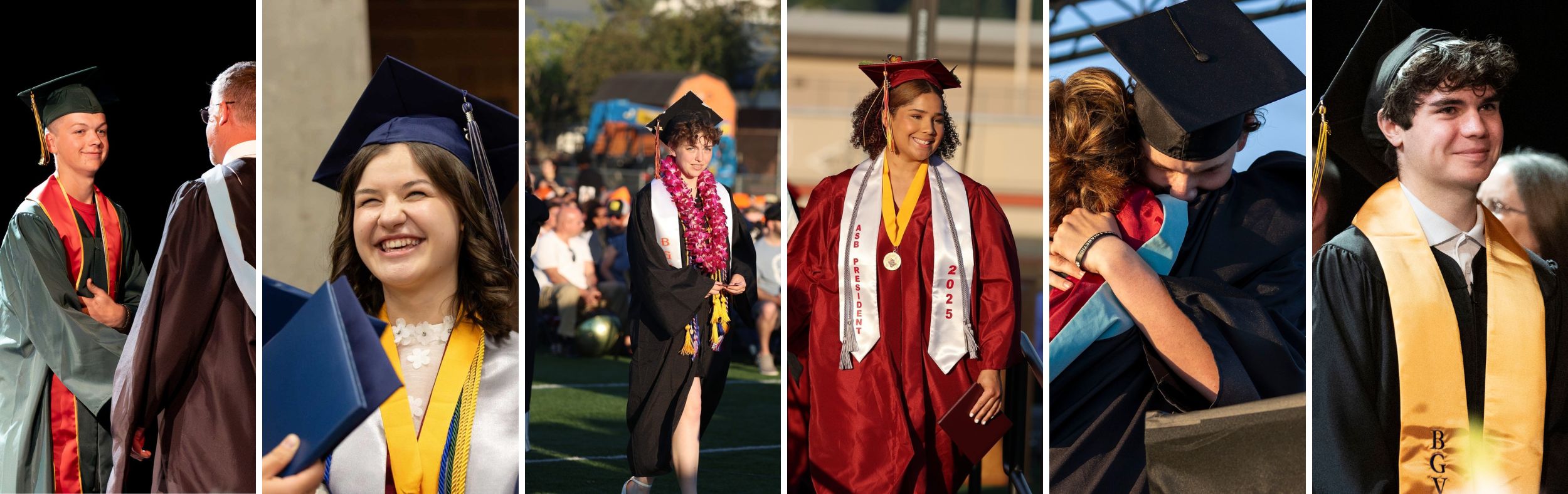 Collage of proud graduates from the class of 2025