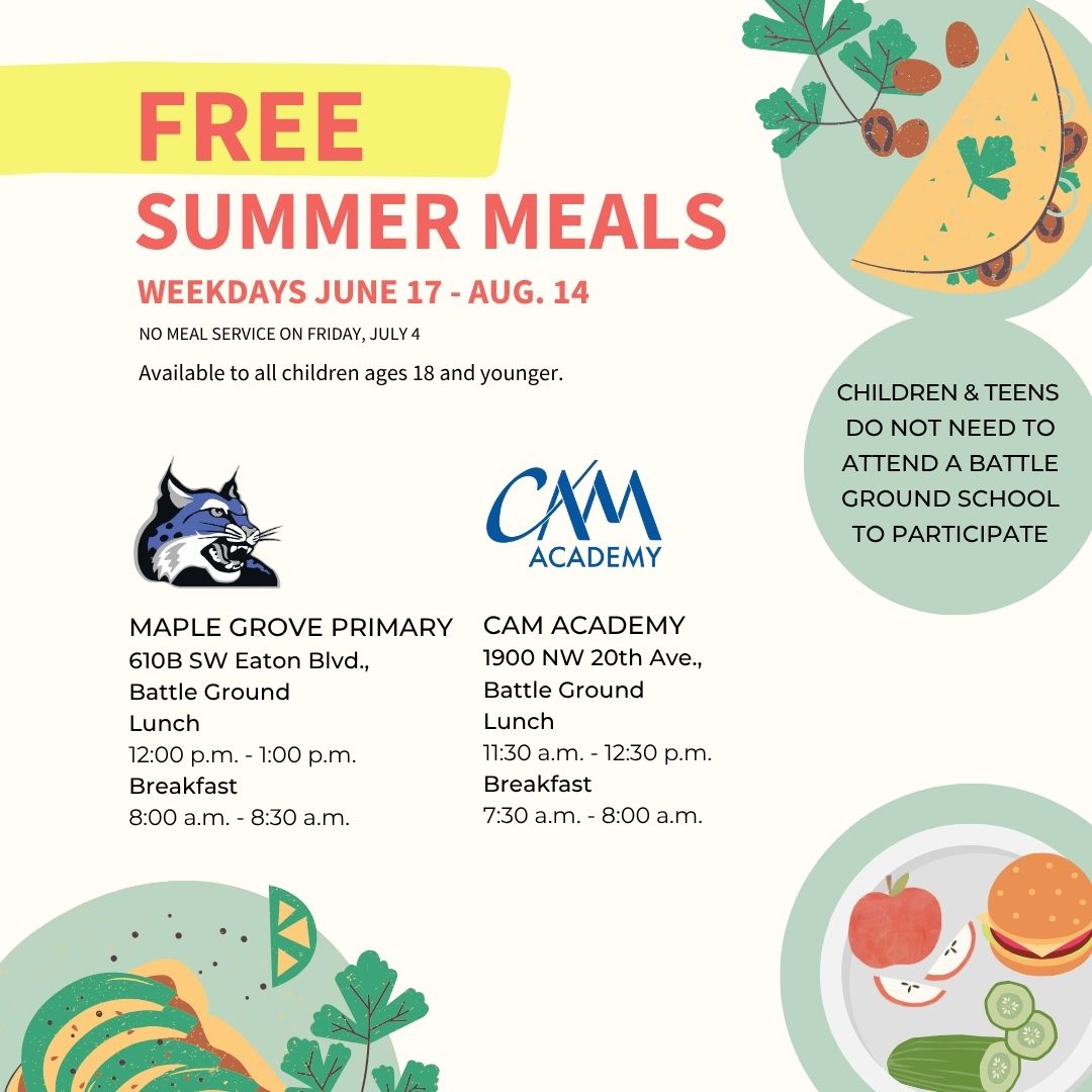 Information about free summer meals in BGPS