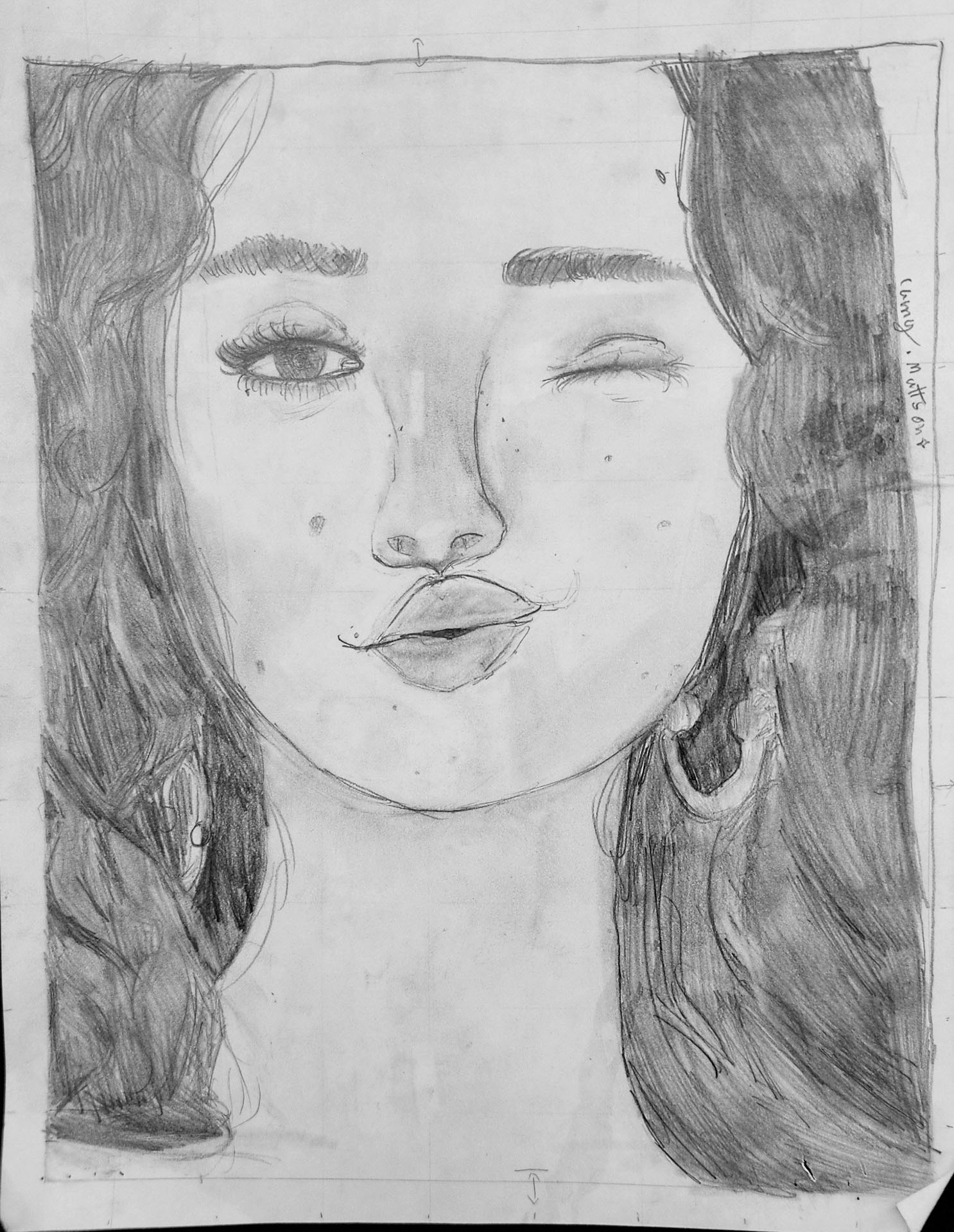 Camy Mattson, Grid Portrait, 5th grade, Chief Umtuch Middle, teacher Ron Wagner