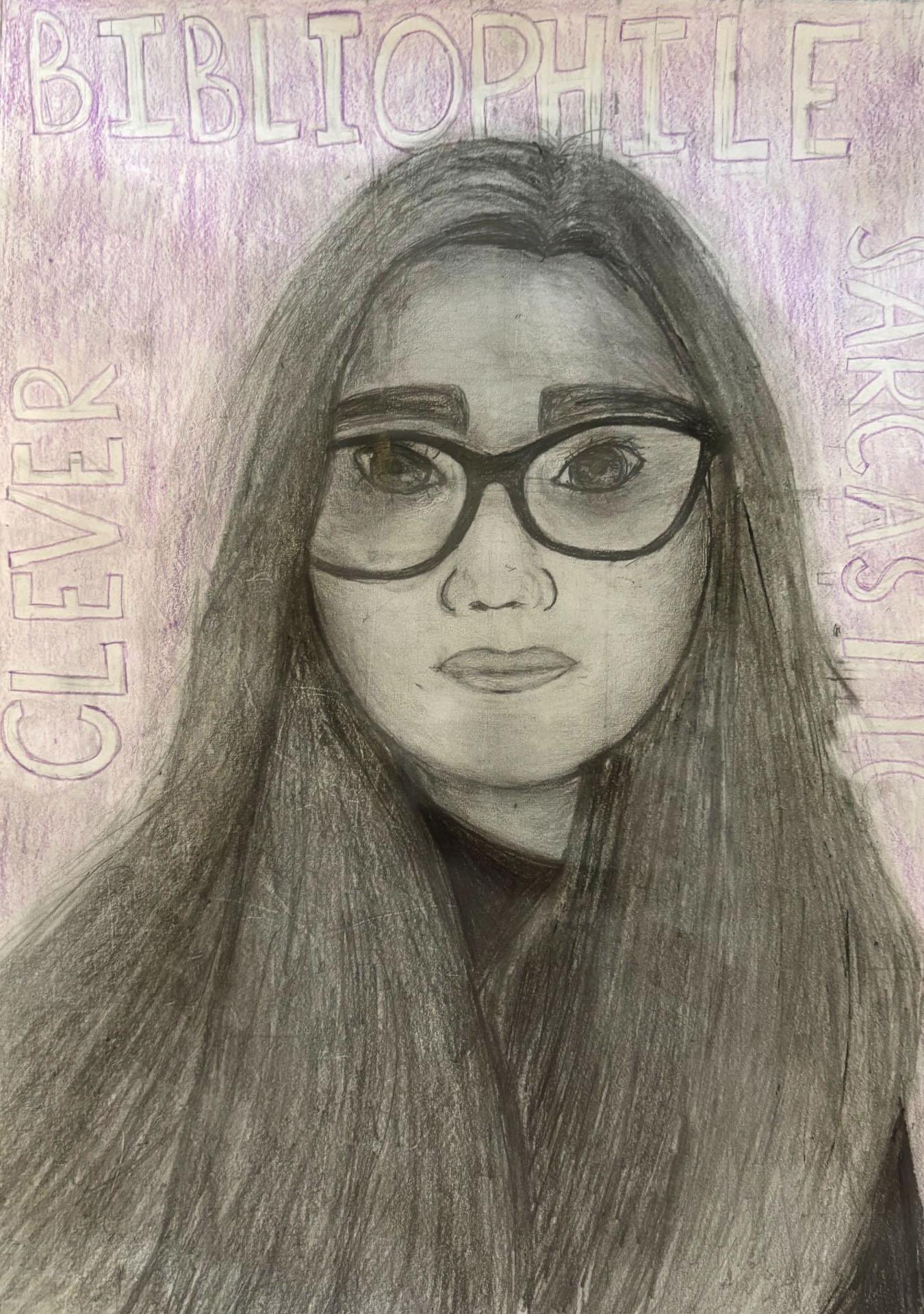 Thrishna Patnam, Self-portrait, 6th grade, DBM, teacher Avery France