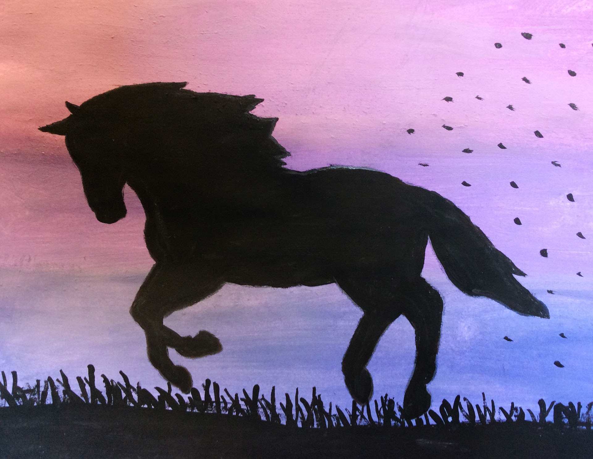 Victoria Dovgan, The Black Horse, 7th grade, TVM, teacher Carmen Yadon
