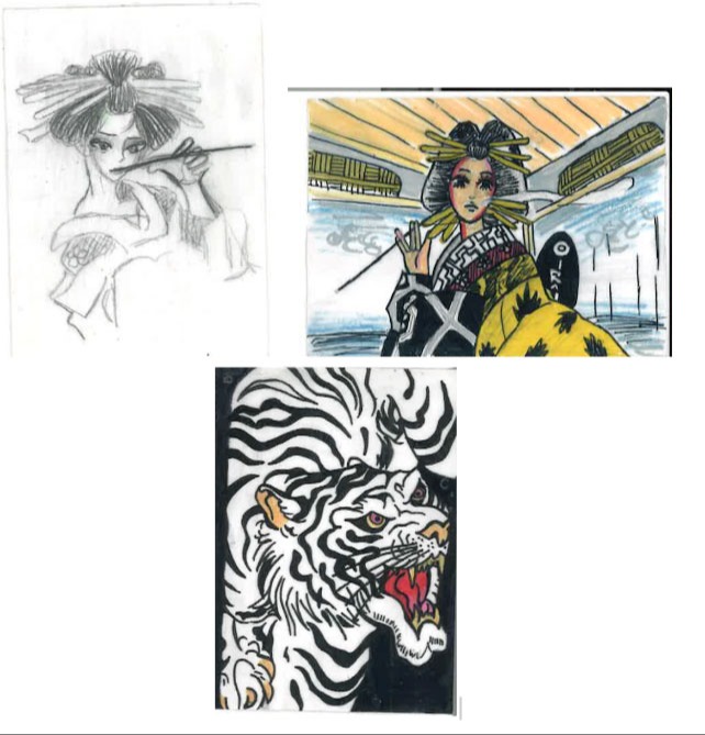 Yana Kovtoniuk, Artist Trading Cards, 8th grade, TVM, teacher Carmen Yadon