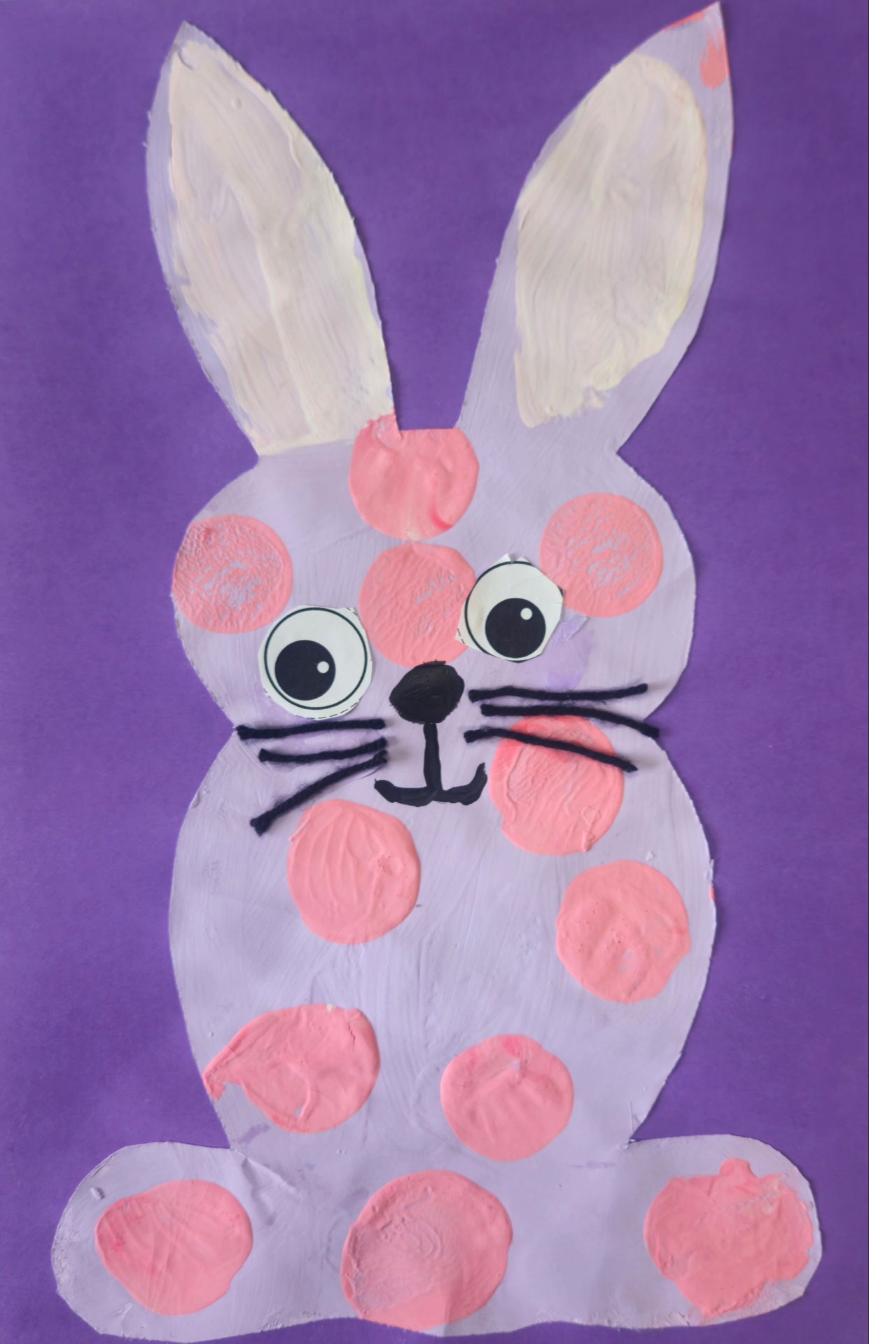 Harland Sanders, Collage Bunny, Kindergarten, GHP, teacher Carolyn Benjamin