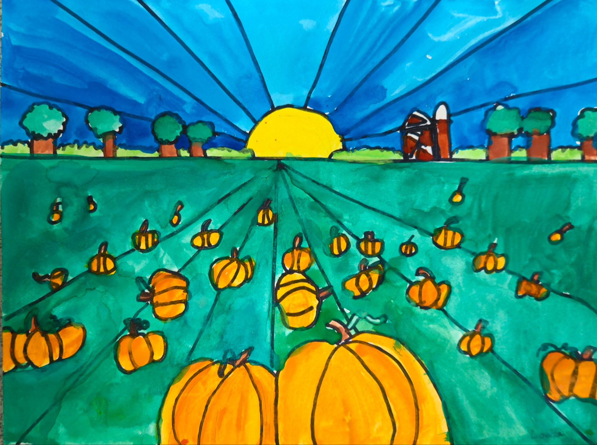 Louisa Fiksdal, The Pumpkin Patch, 4th grade, GHP, teacher Carolyn Benjamin