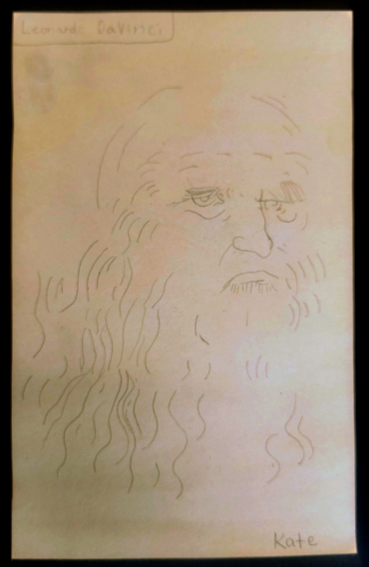 Kate Williams,Leonardo Da Vinci, 4rd grade, DBP, teacher Cheryl Nelson