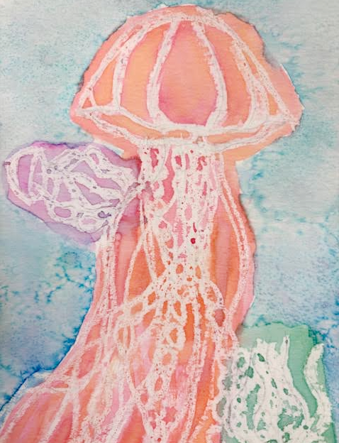 Clara Scheidt, Saltwater Jellyfish Resist, 6th grade, LMS, teacher Tanya Bachman
