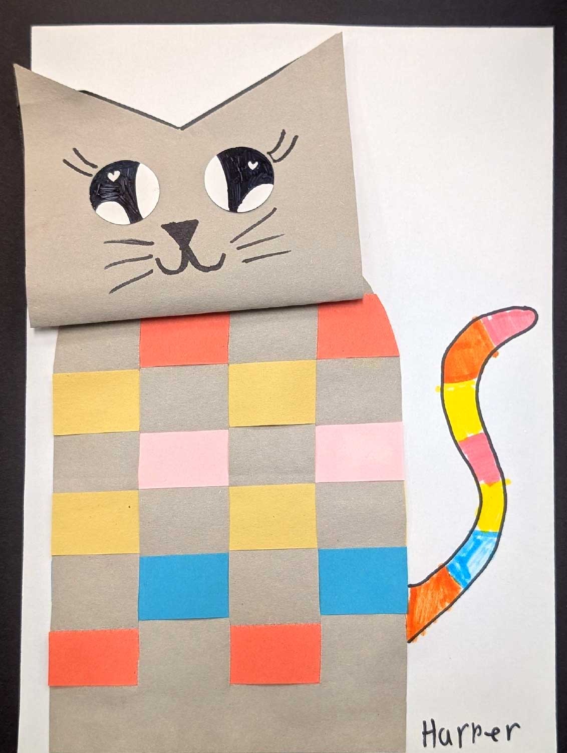 Harper Raine, Woven Kitty, 1st Grade, PVP, teacher Kellie Comstock