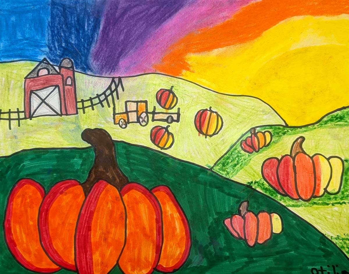 Otilia Calcavura, Autumn Harvest, 2nd Grade, PVP, teacher Kellie Comstock
