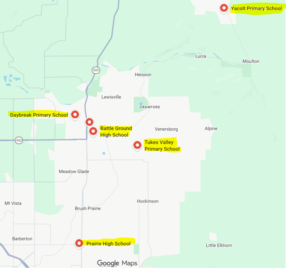 map of preschools