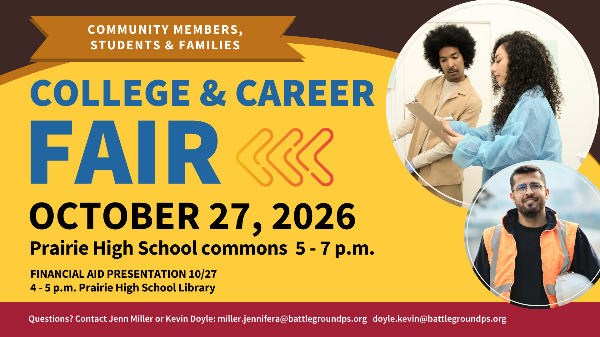 career and college fair on Oct. 27 at 4 p.m.