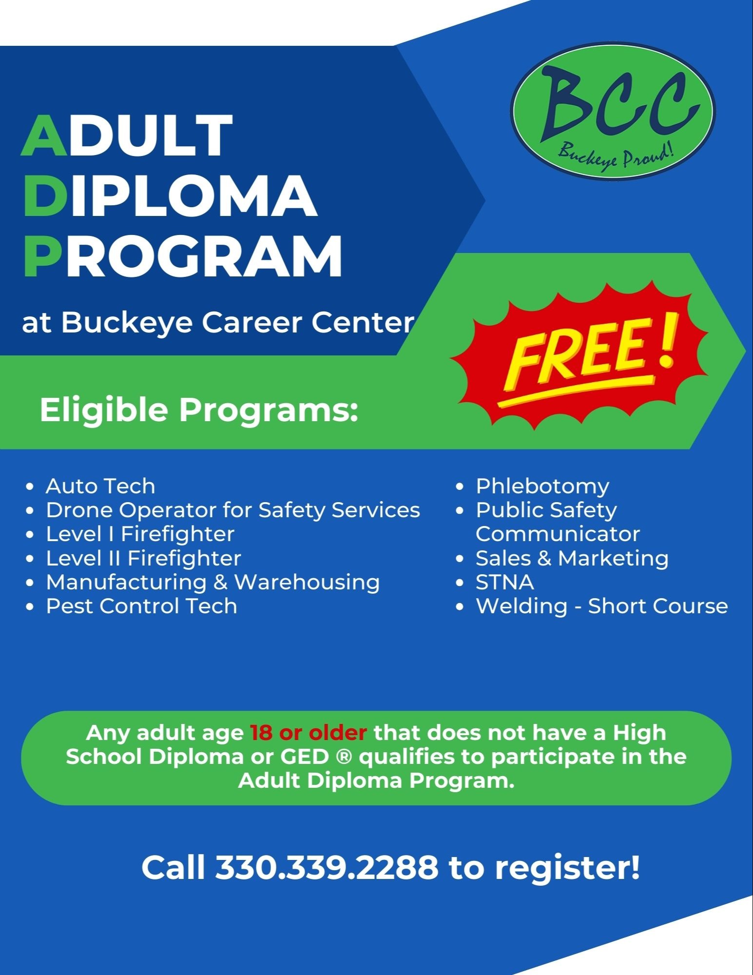 Adult Diploma Program New! Buckeye Career Center