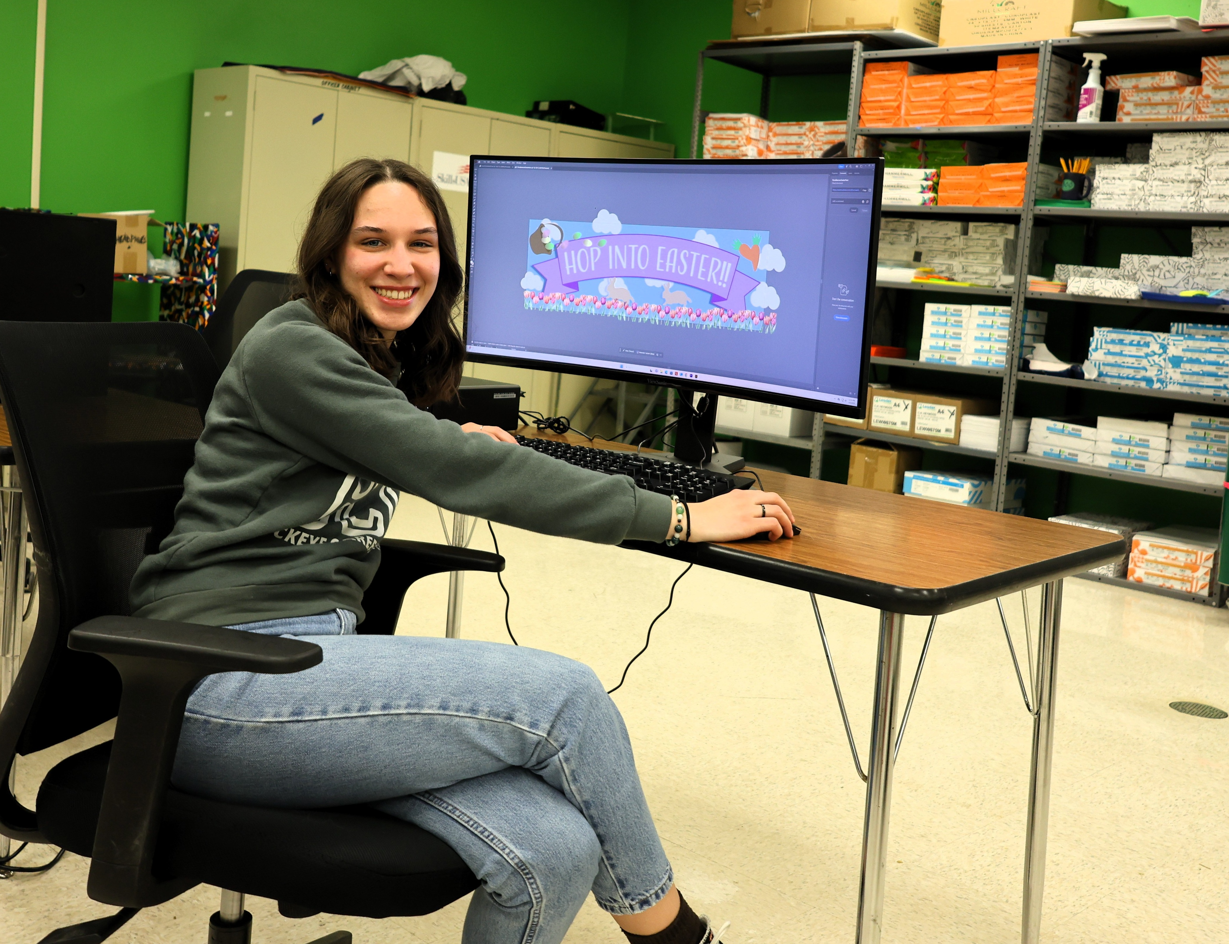 Graphic arts student