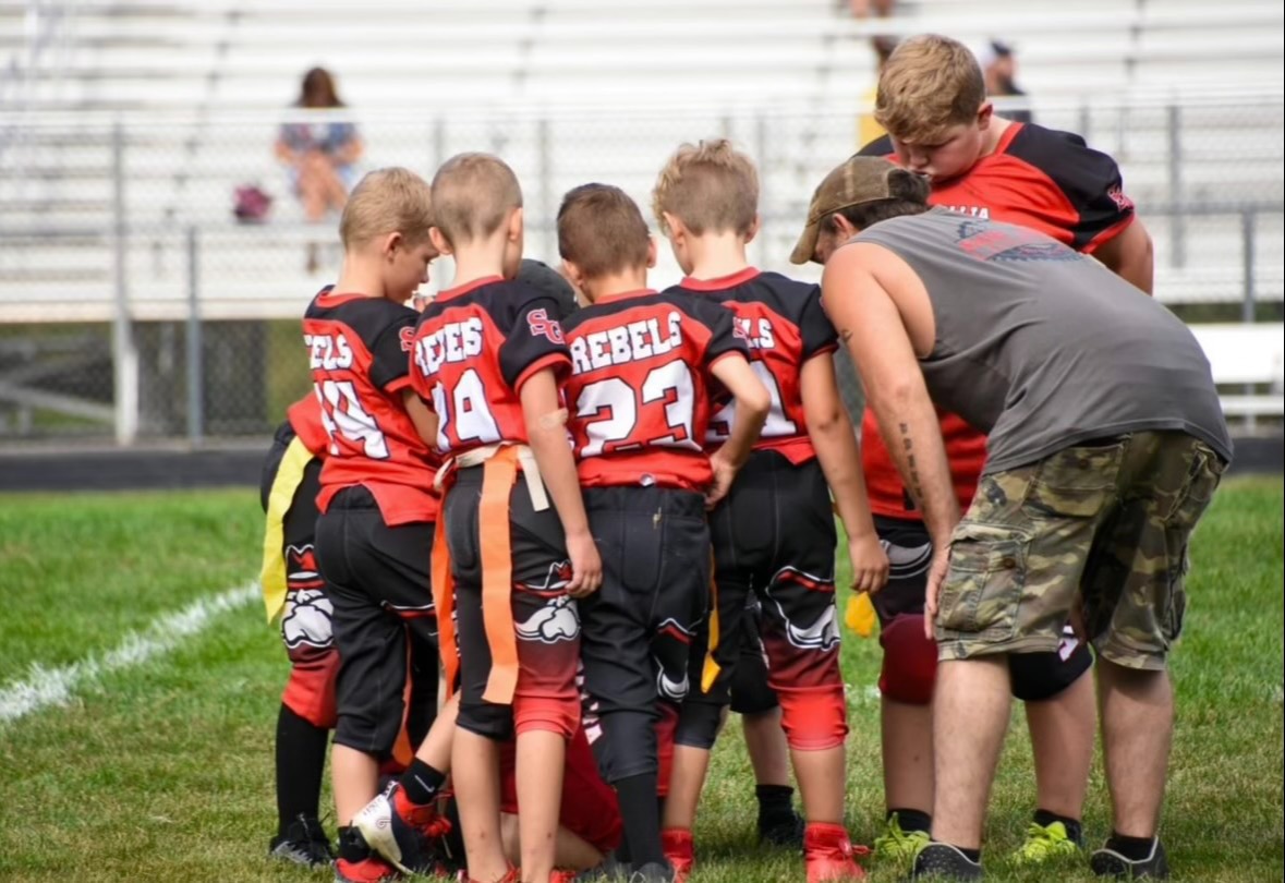 Students Playing Flag Football