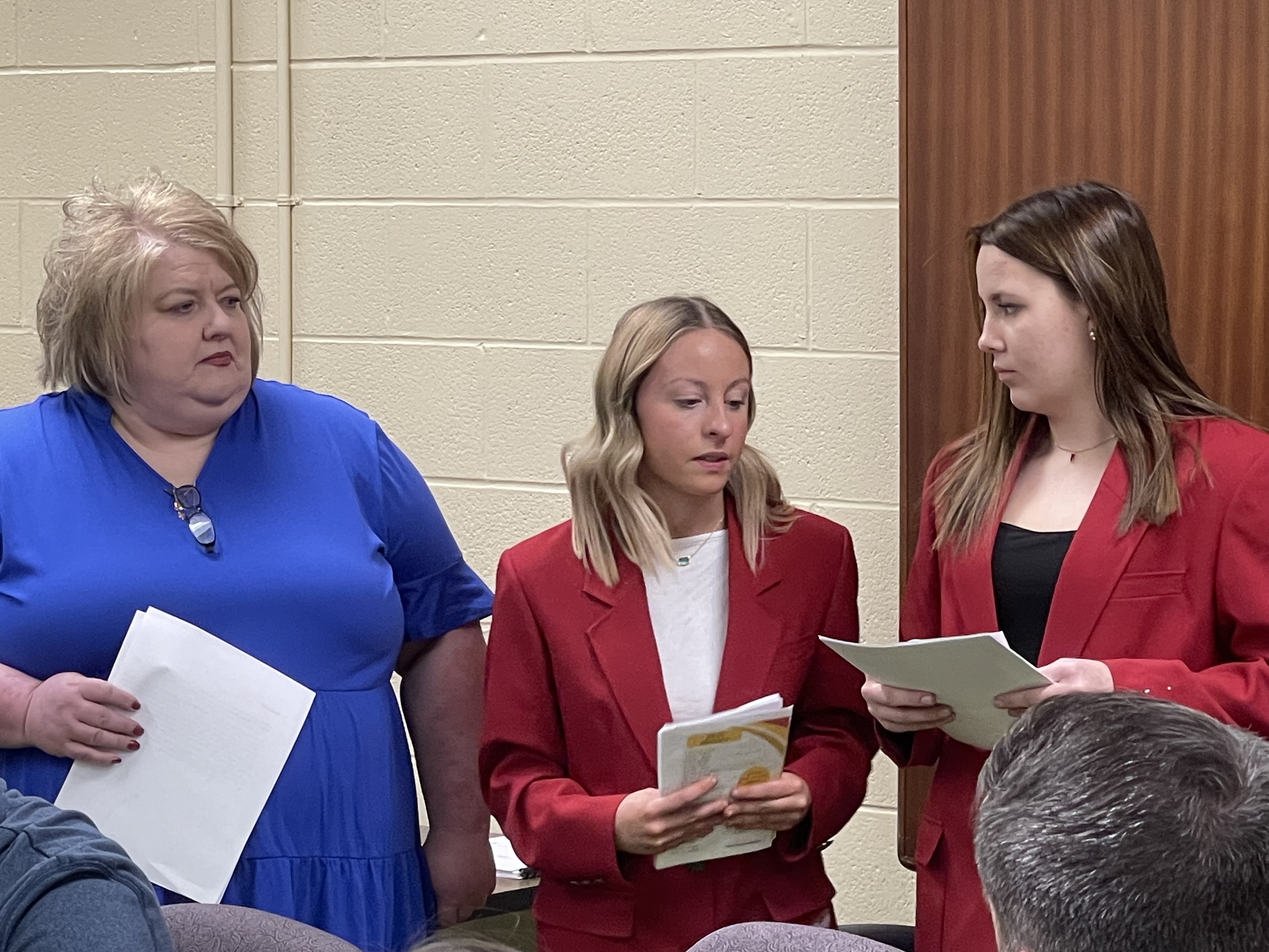 Students and Teachers at Board Meeting