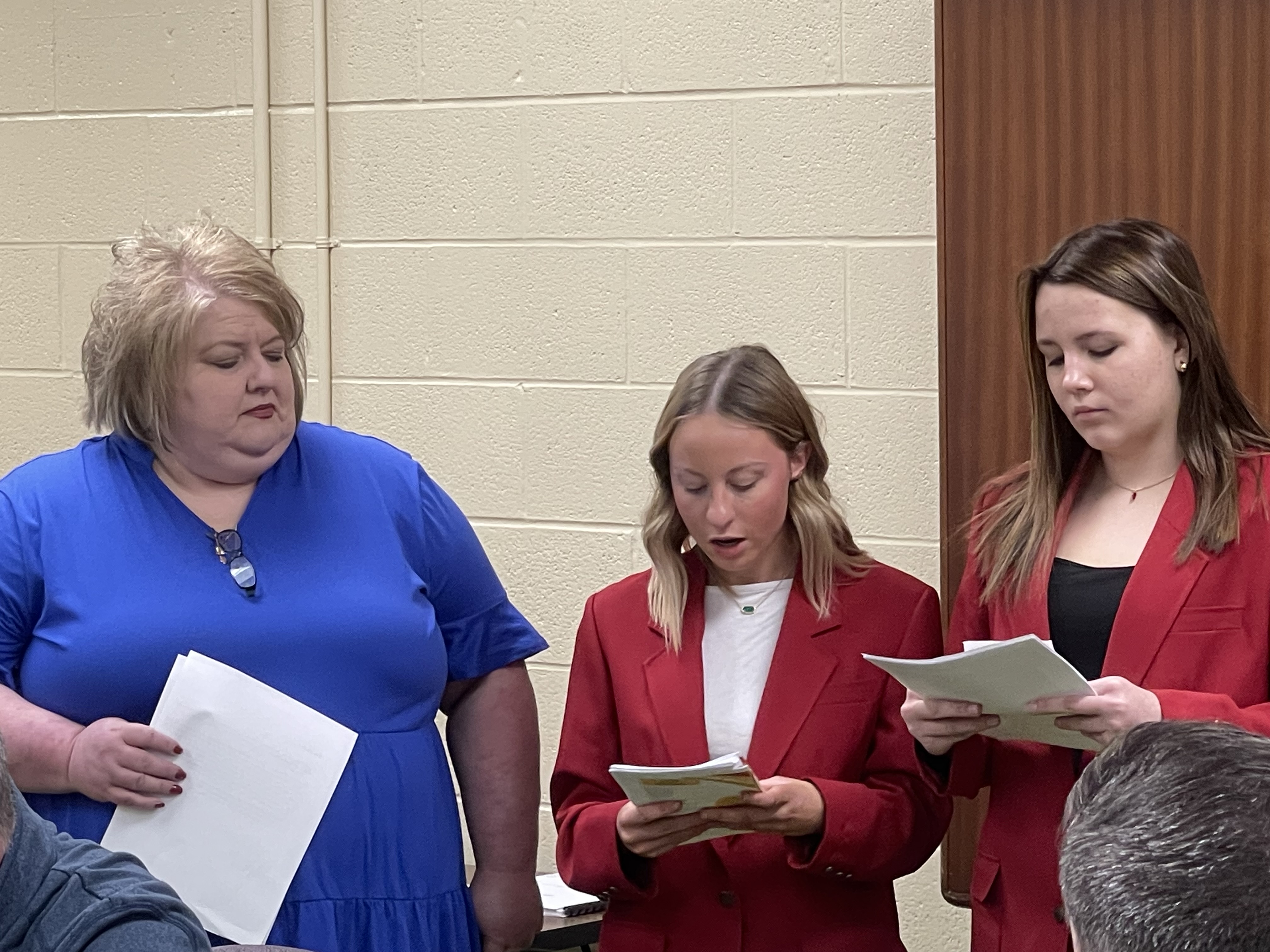 Students and Teachers at Board Meeting