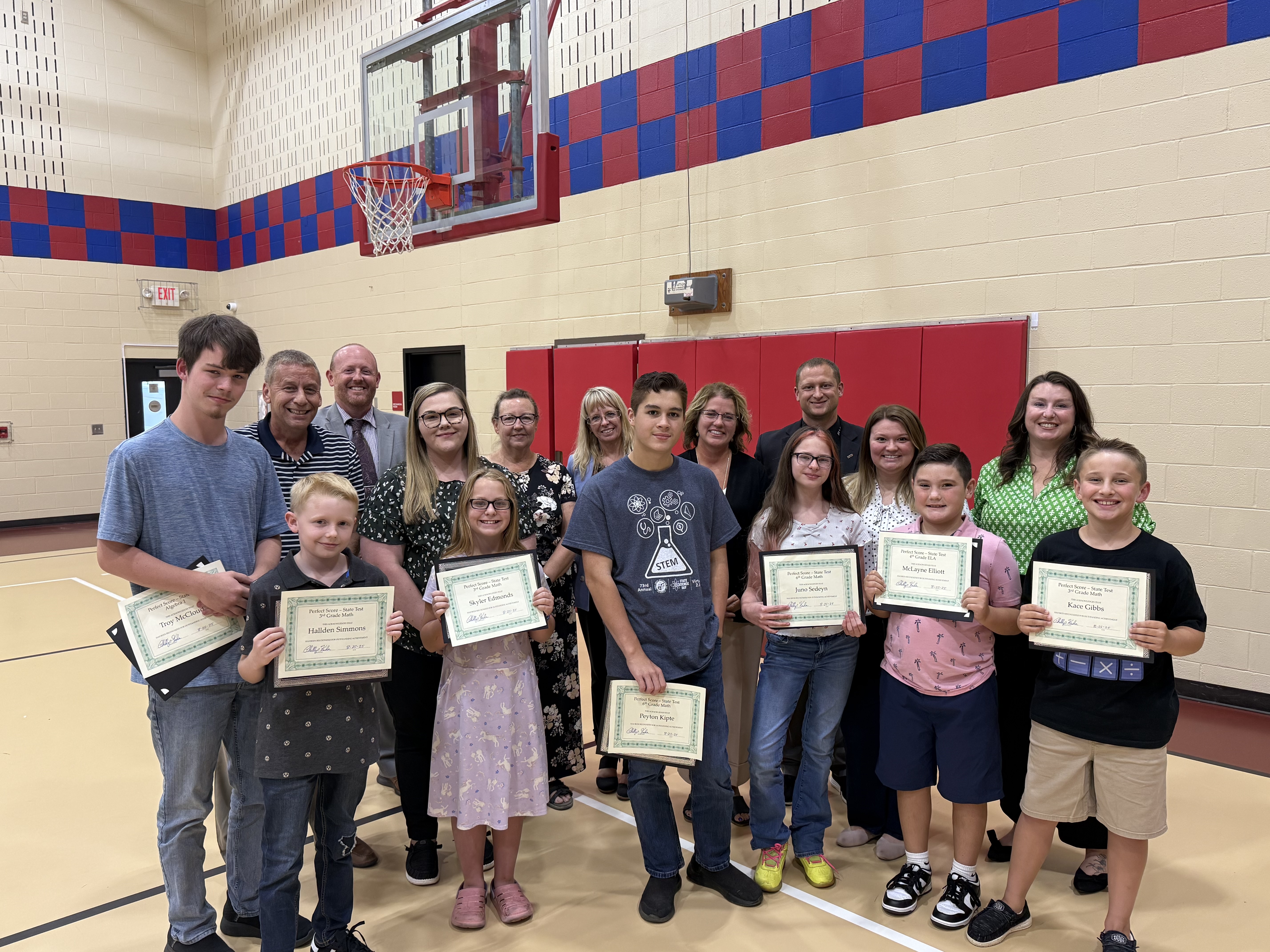 Group of Students Receiving Awards