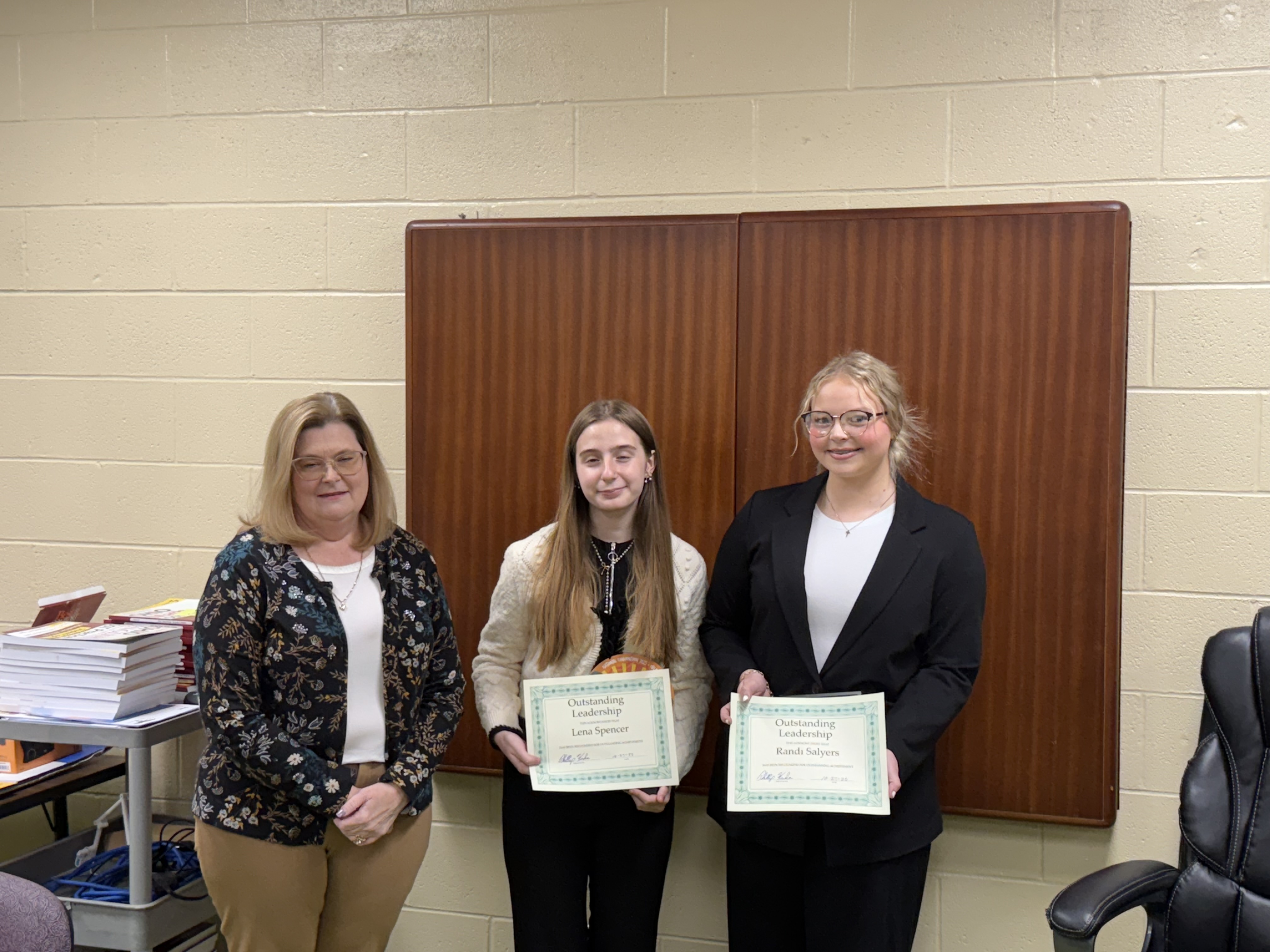 Students Receiving Award