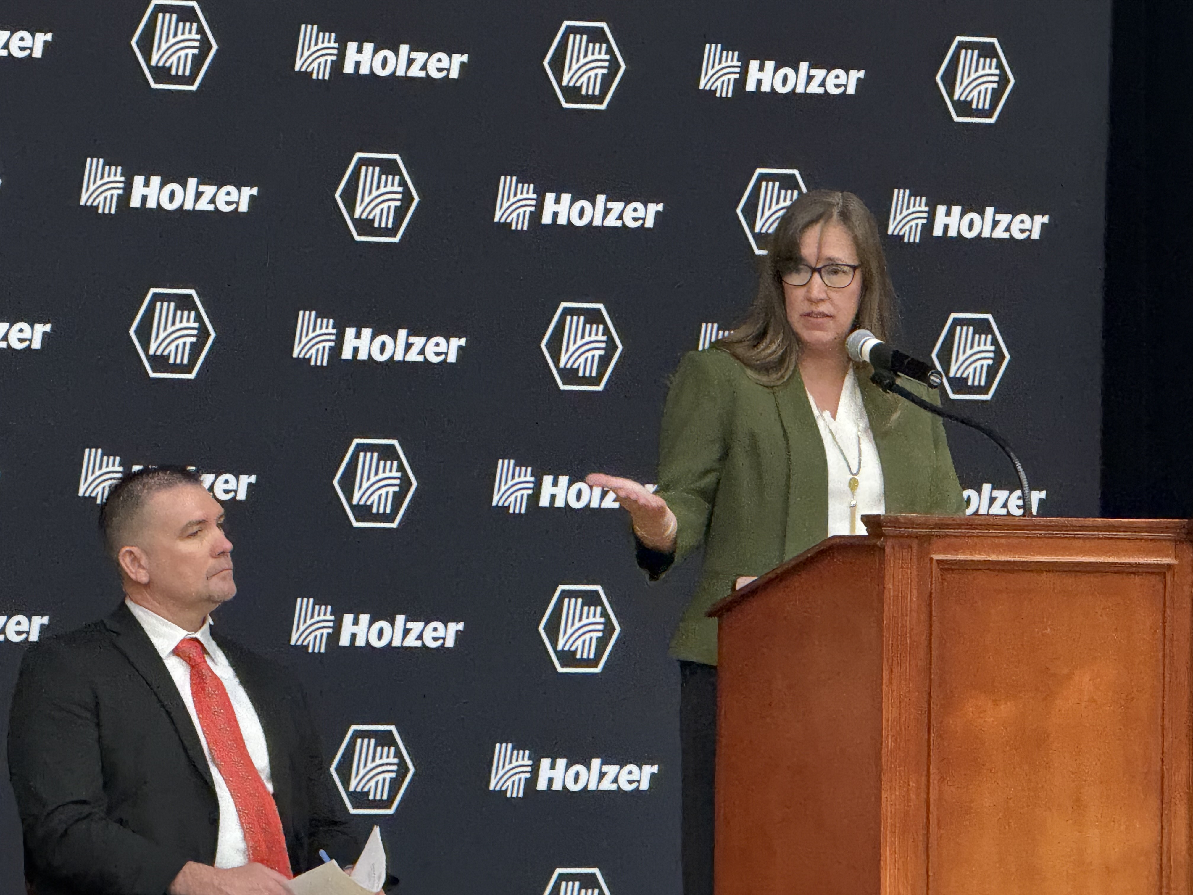 Speaker giving a speech