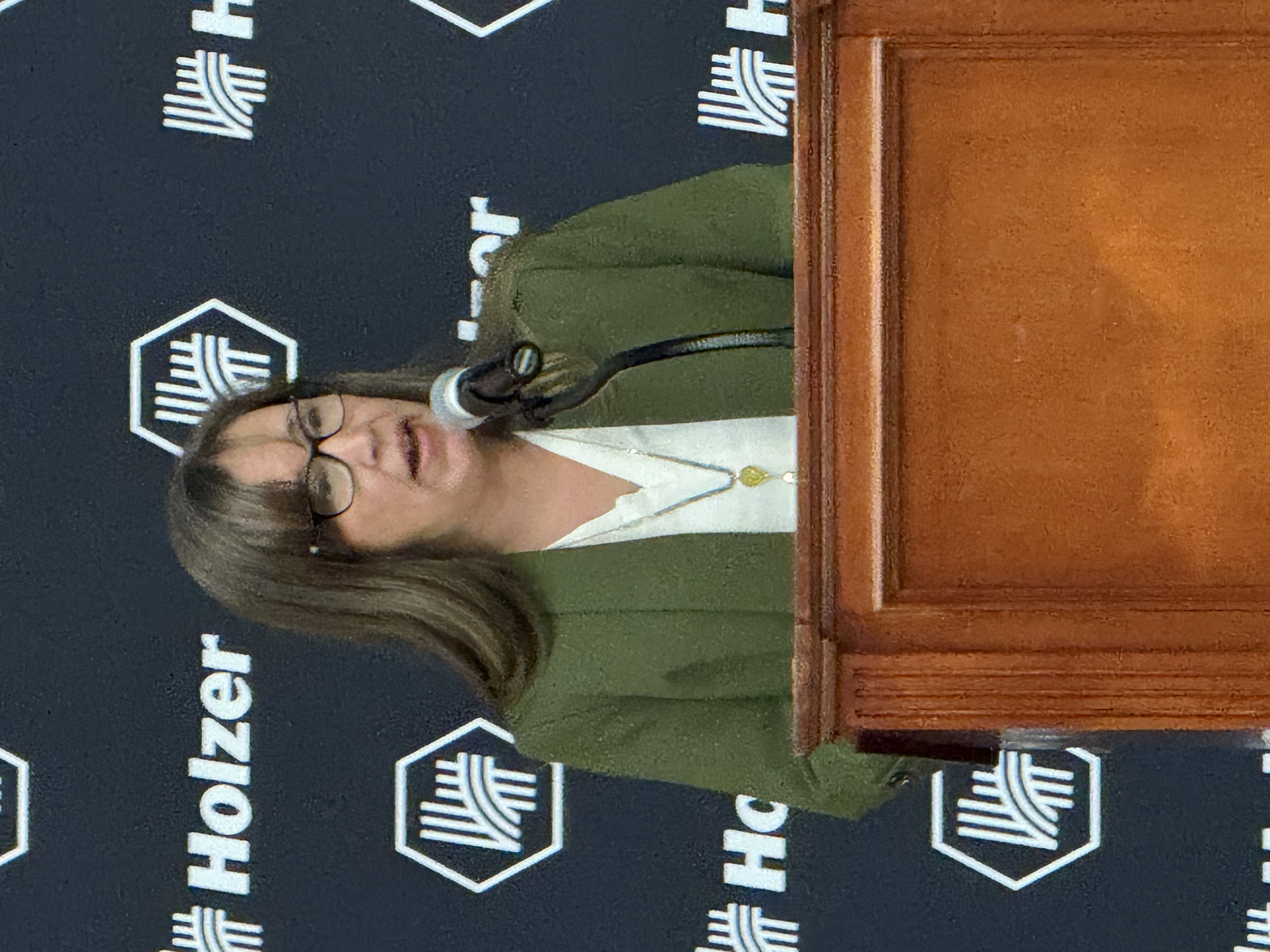 Speaker giving a speech