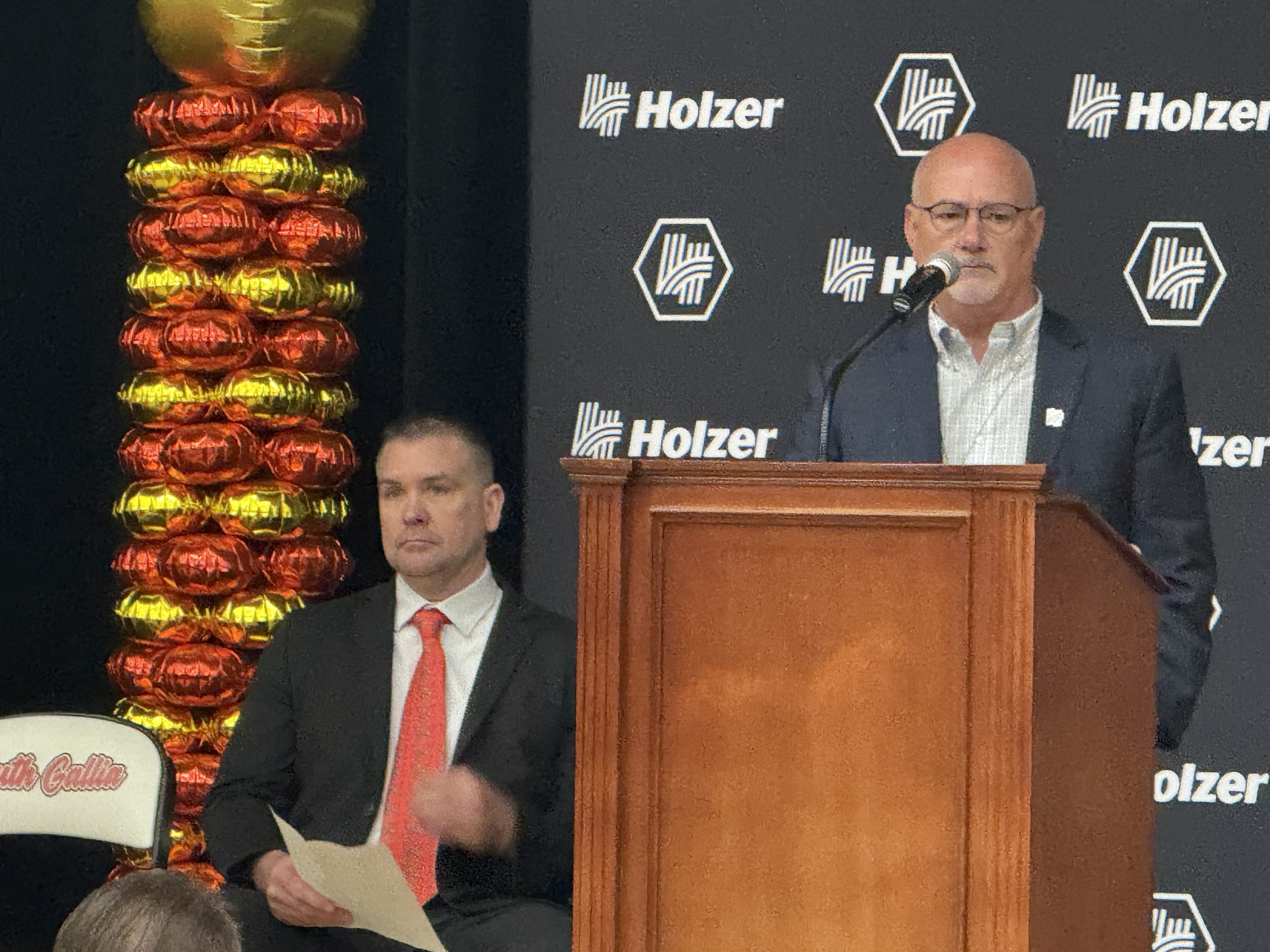 Speaker giving a speech