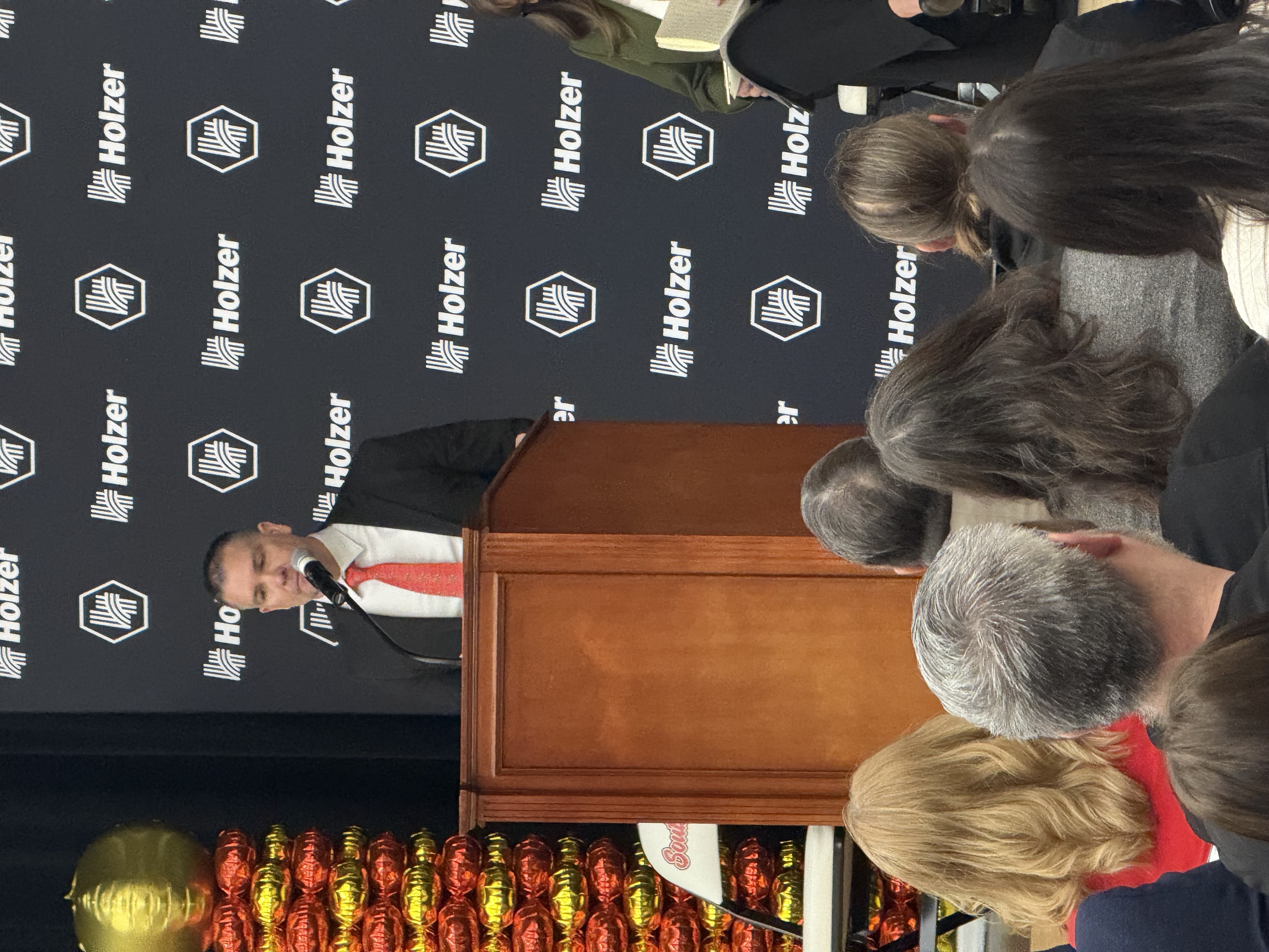 Speaker giving a speech