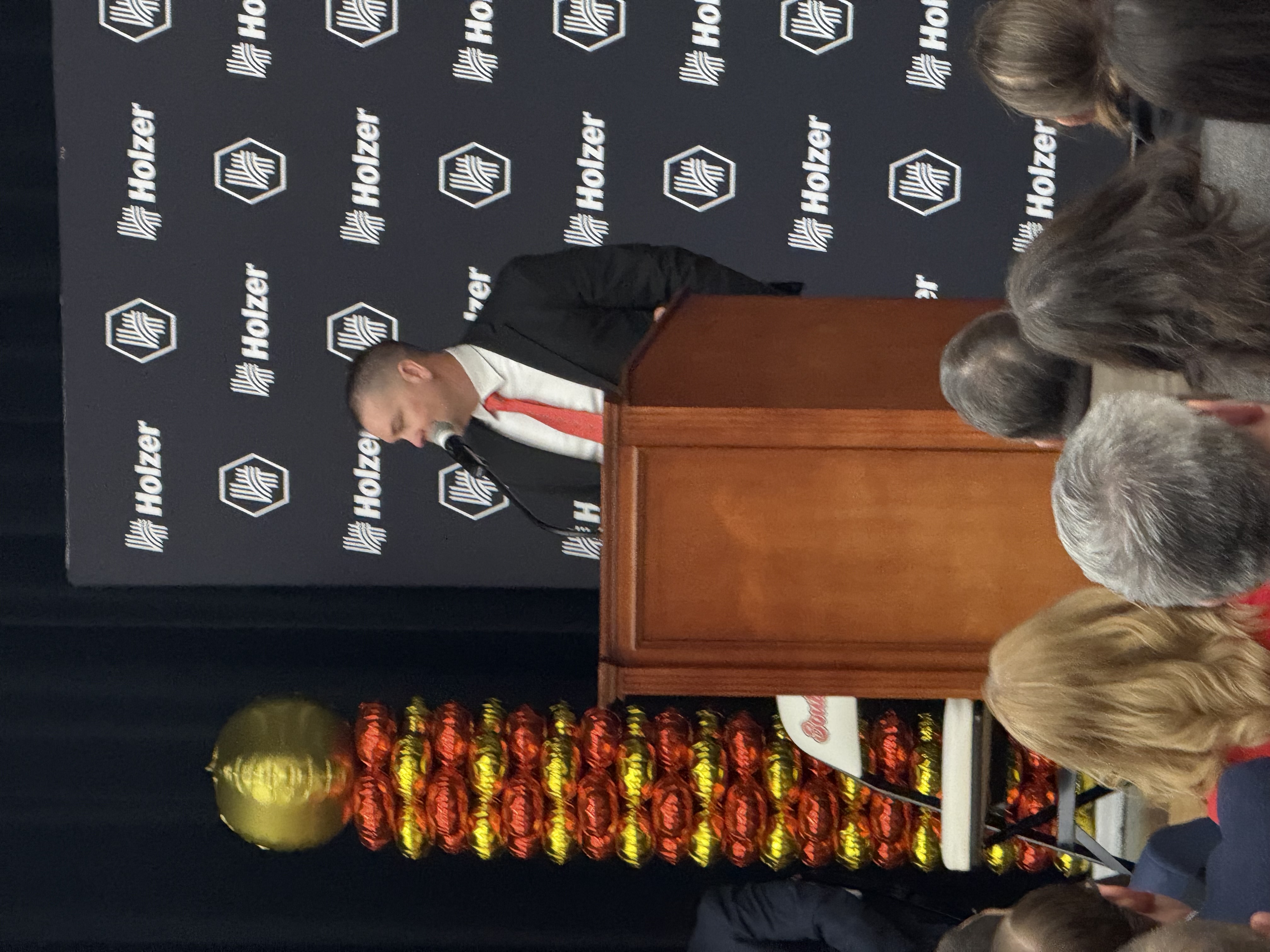 Speaker giving a speech