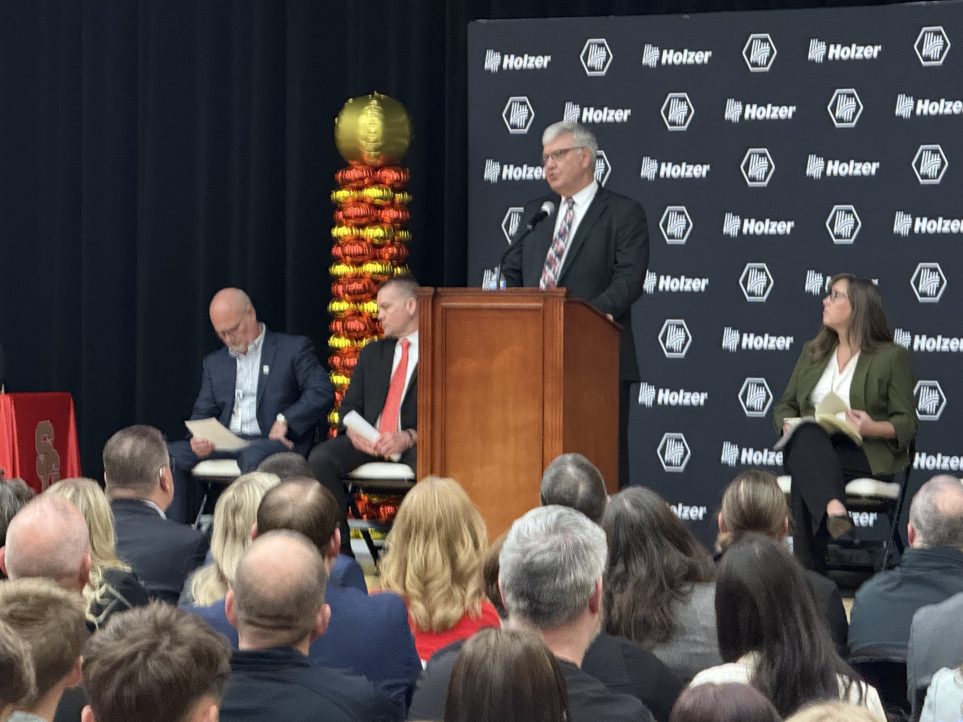 Speaker giving a speech