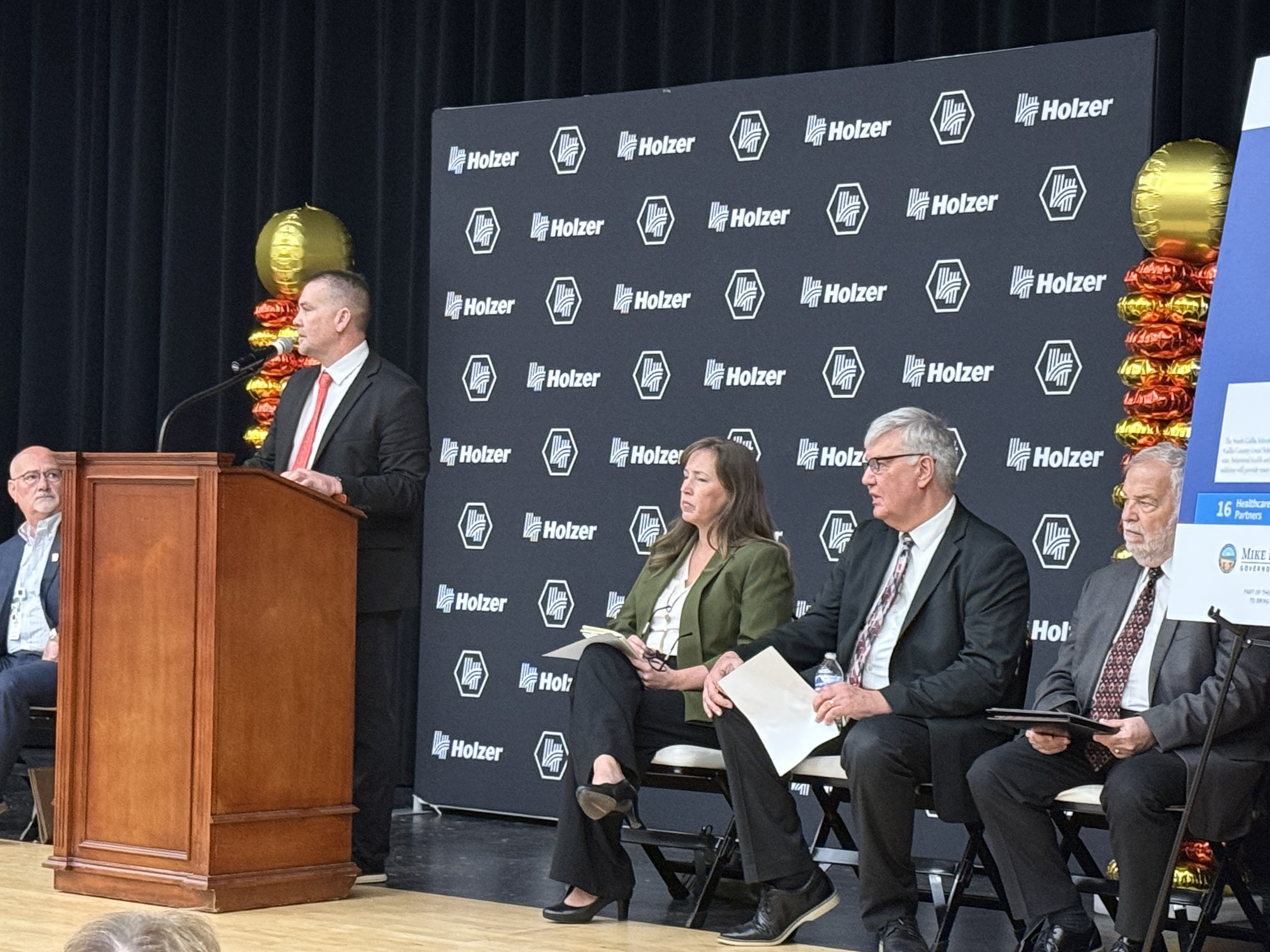 Speaker giving a speech